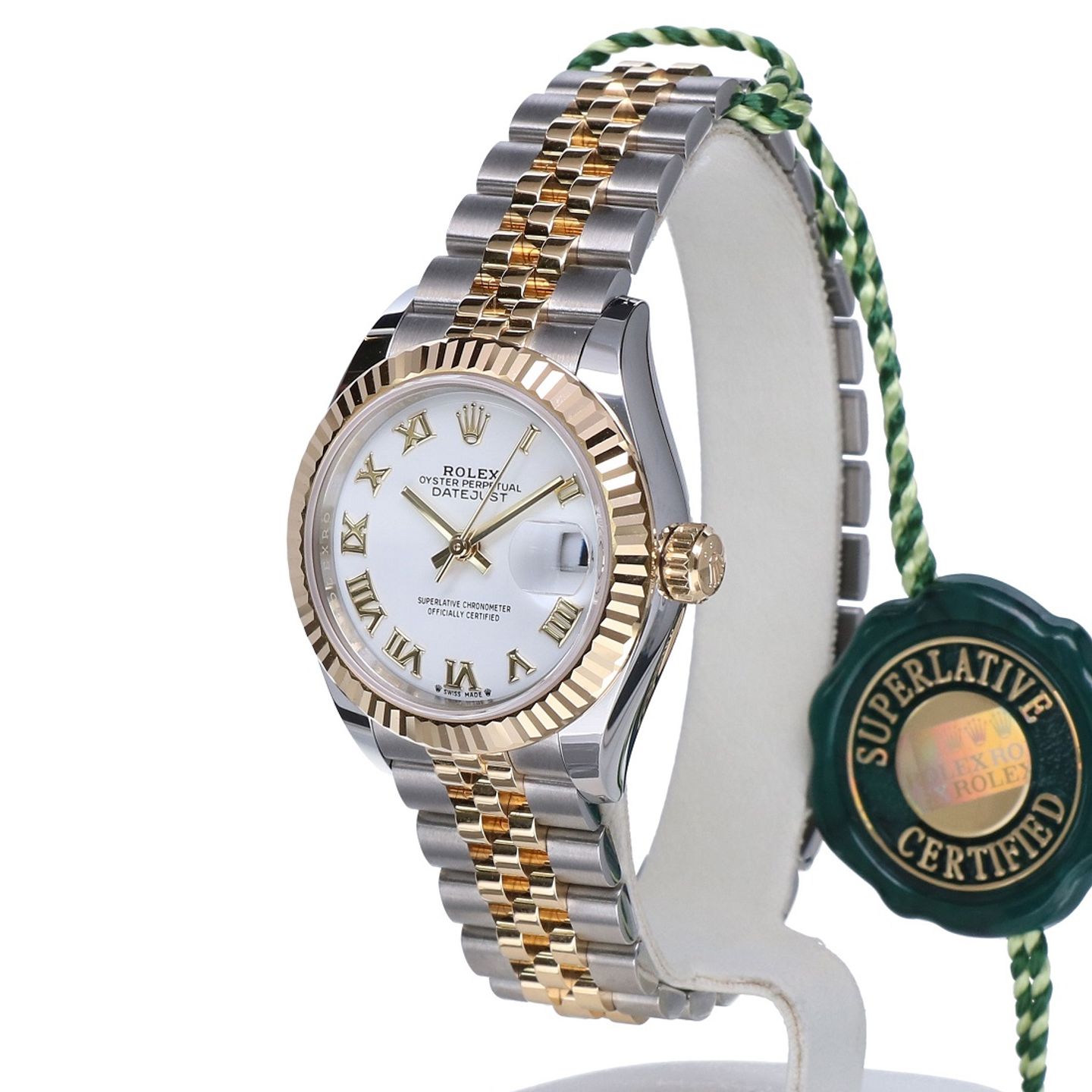 Rolex Lady-Datejust 279173 (2023) - White dial 28 mm Gold/Steel case (2/8)