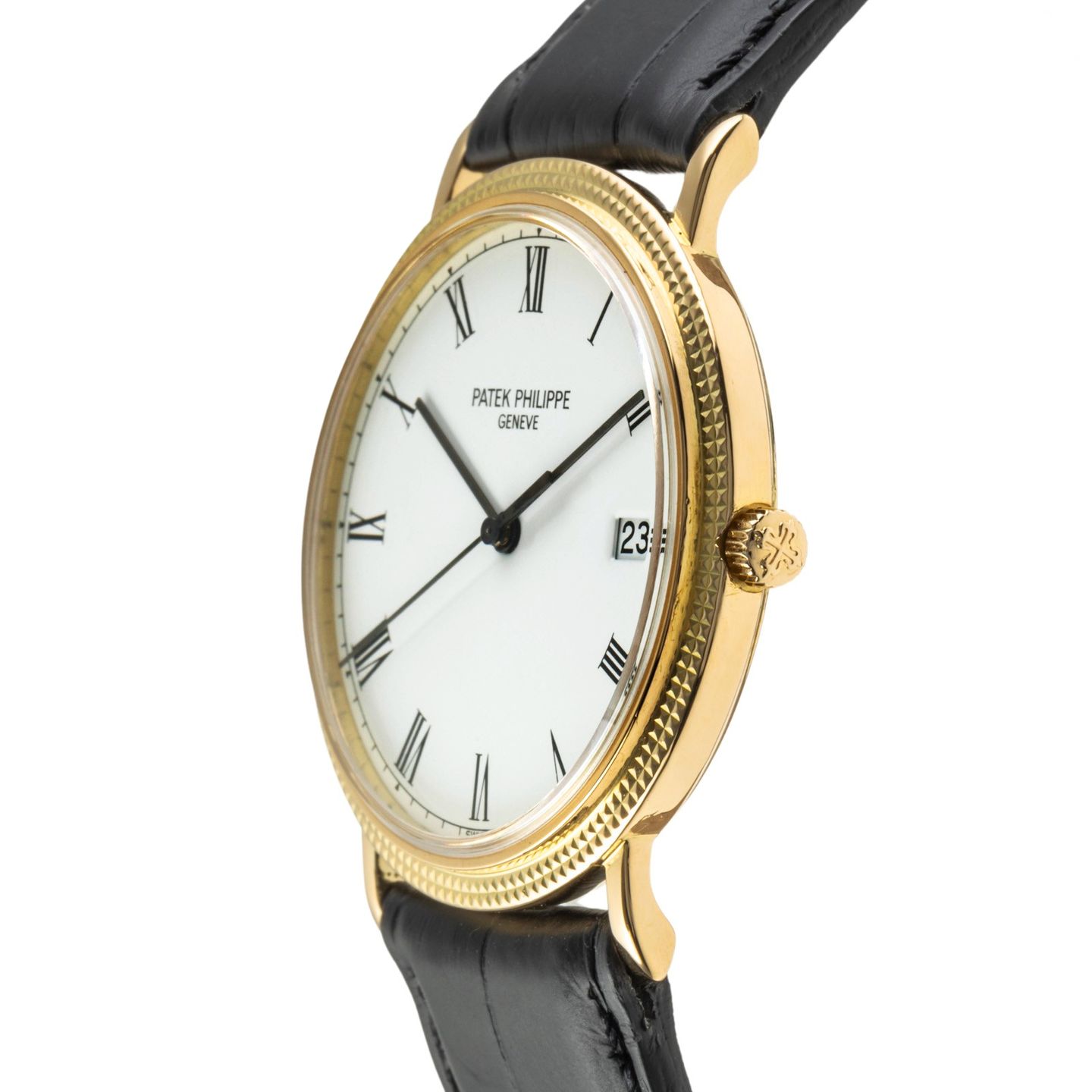 Patek Philippe Calatrava 3944 (1980) - Wit wijzerplaat 33mm Geelgoud (6/8)