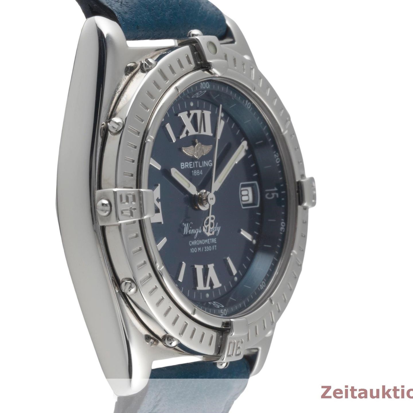 Breitling Wings Lady A67350 (2001) - Blauw wijzerplaat 31mm Staal (7/8)