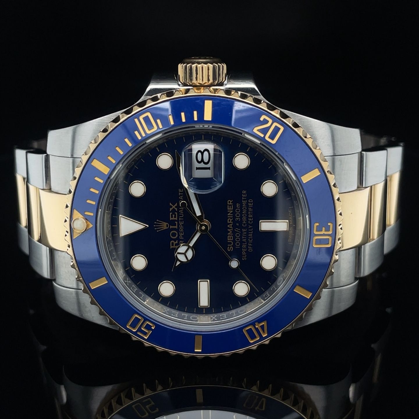 Rolex Submariner Date 116613LB (2017) - Blue dial 40 mm Gold/Steel case (8/8)
