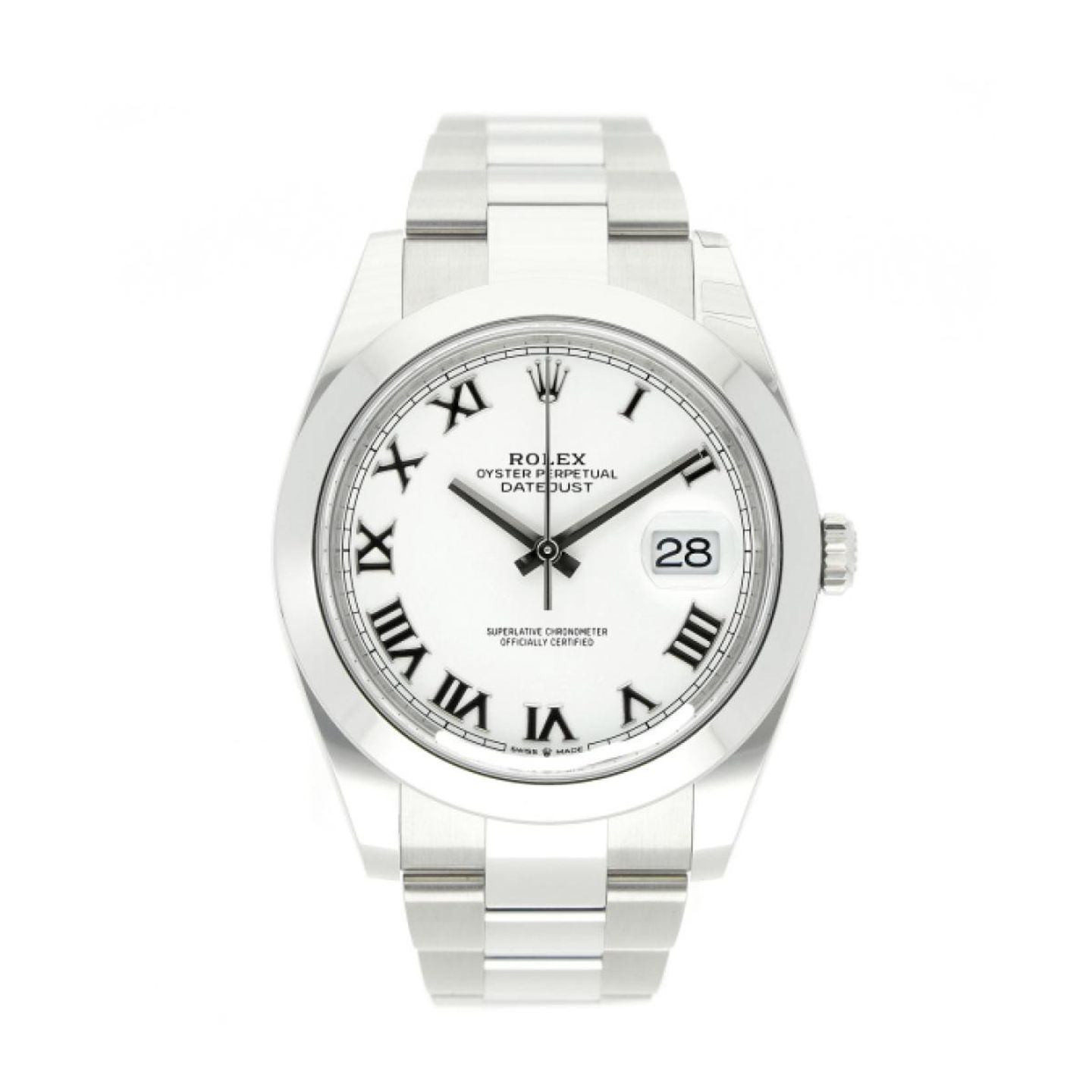 Rolex Datejust 41 126300 (2025) - Wit wijzerplaat 41mm Staal (1/5)