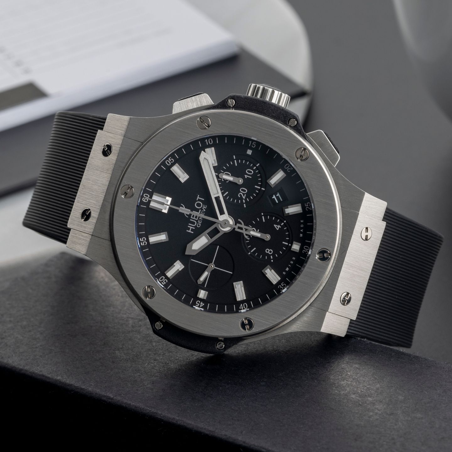 Hublot Big Bang 44 mm 301.SX.1170.RX (Unknown (random serial)) - Black dial 45 mm Steel case (1/8)