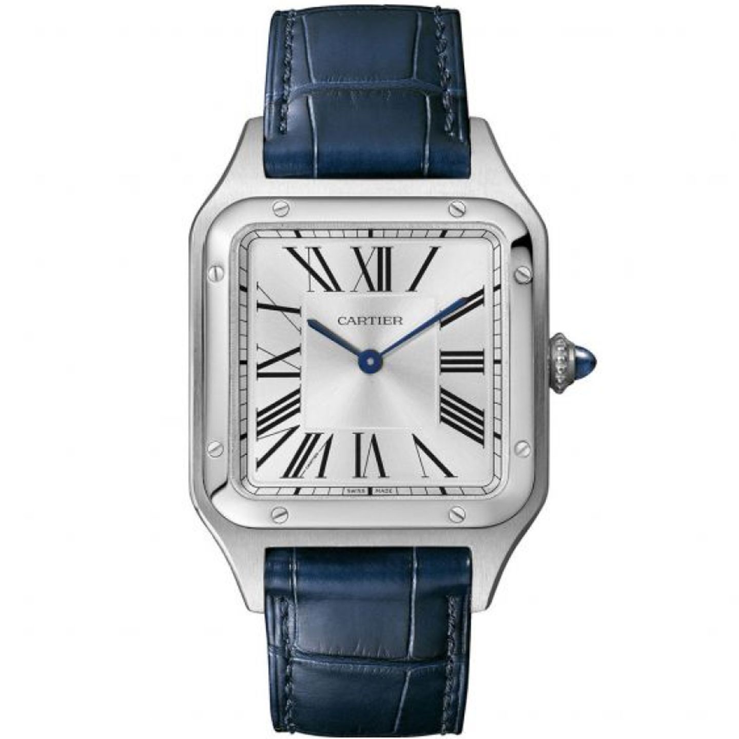 Cartier Santos Dumont WSSA0022 (2023) - Zilver wijzerplaat 43mm Staal (1/8)