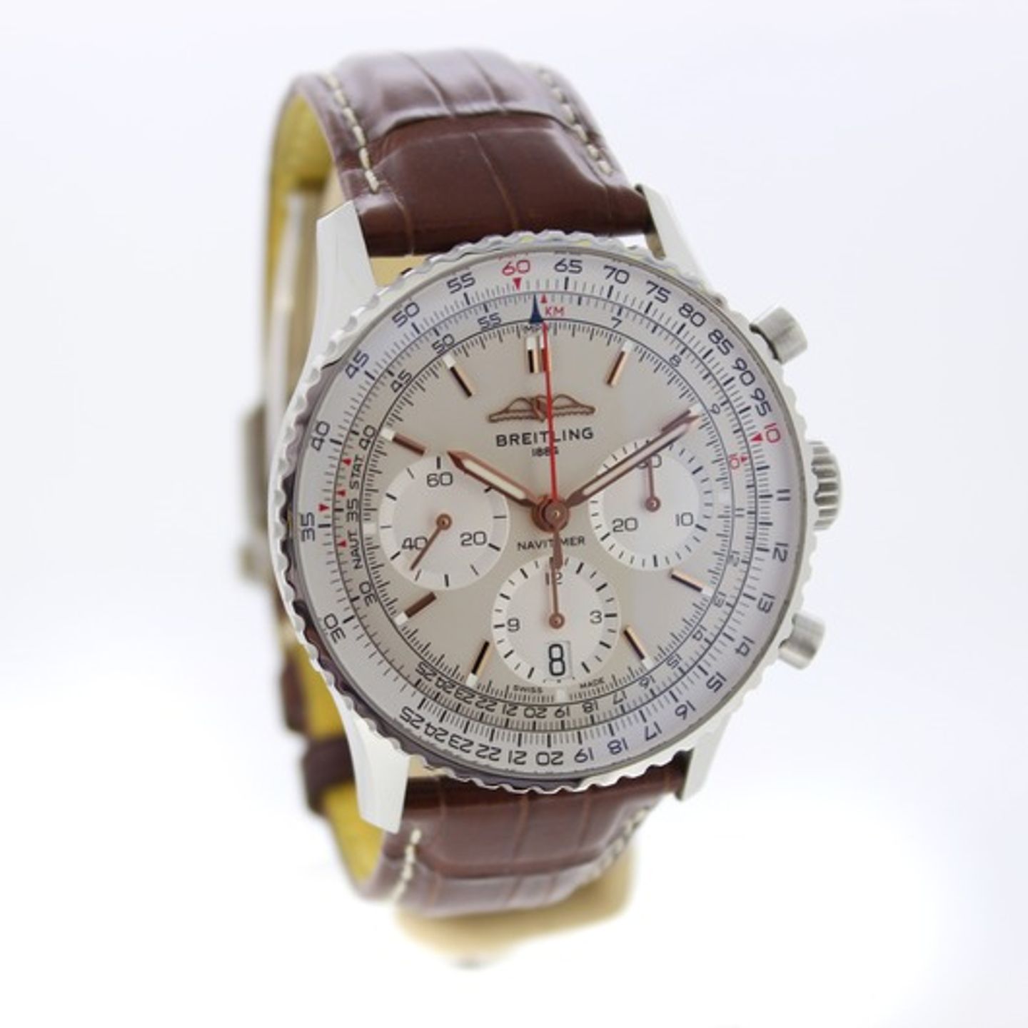 Breitling Navitimer 1 B01 Chronograph AB0139211G1P1 (2023) - Zilver wijzerplaat 41mm Staal (5/7)