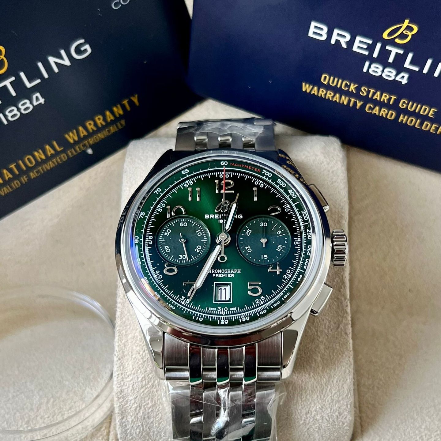 Breitling Premier AB0145371L1A1 (2023) - Green dial 42 mm Steel case (5/5)