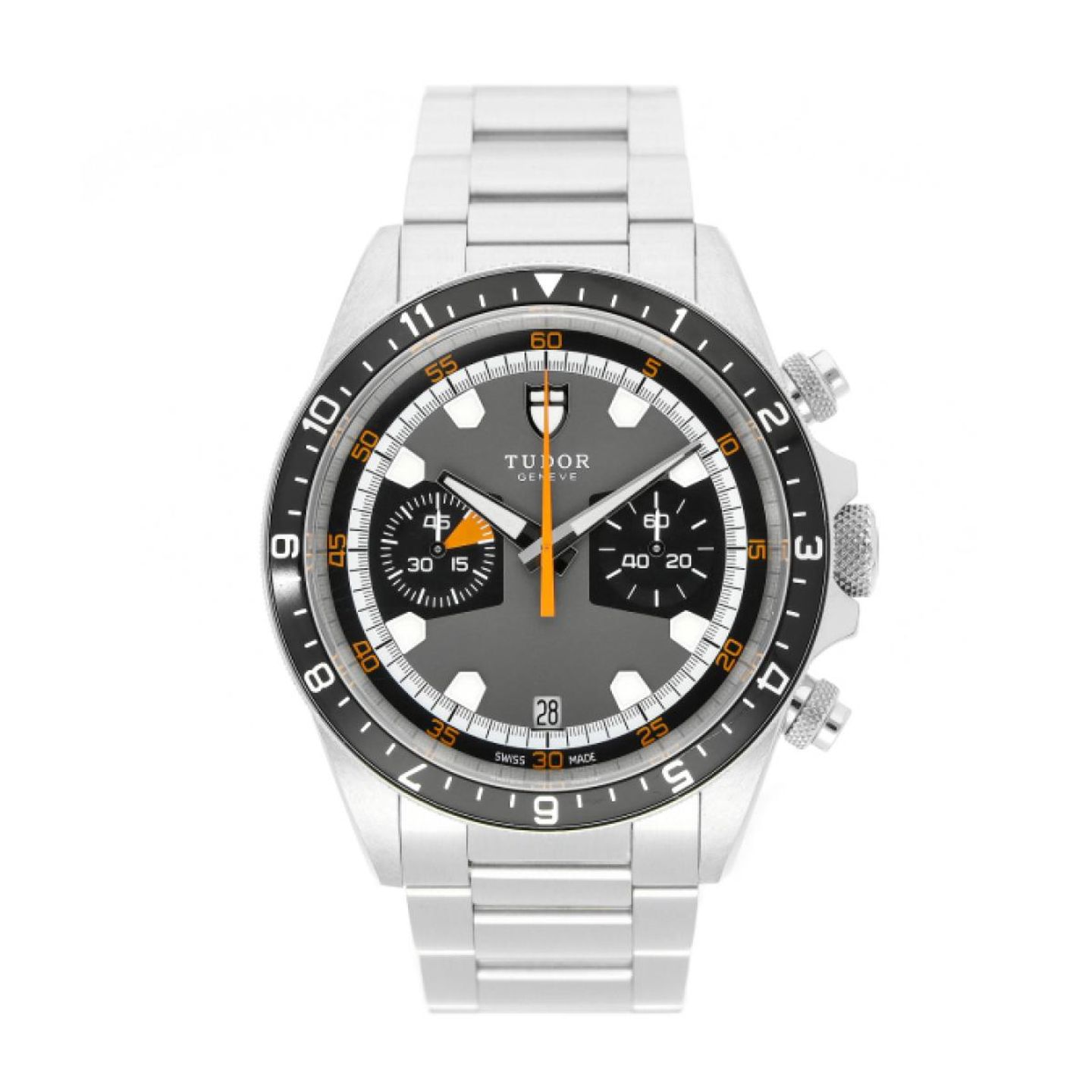 Tudor Heritage Chrono 70330N (2017) - Grijs wijzerplaat 42mm Staal (1/5)