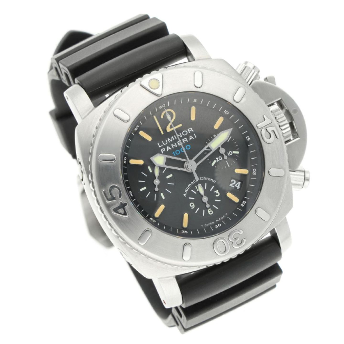 Panerai Luminor PAM00187 (2006) - Black dial 47 mm Steel case (3/8)