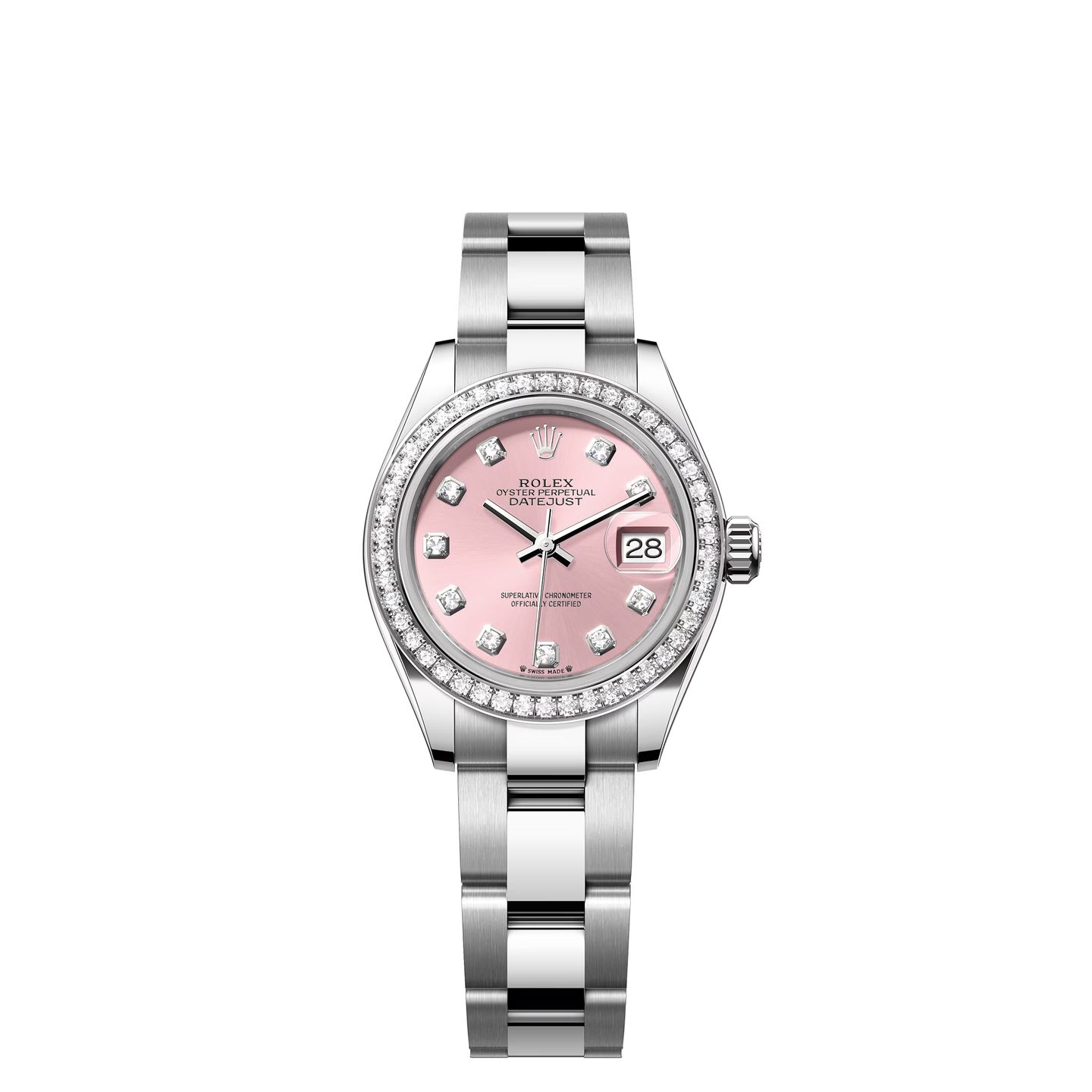 Rolex Lady-Datejust 279384RBR (2024) - Roze wijzerplaat 28mm Staal (1/1)