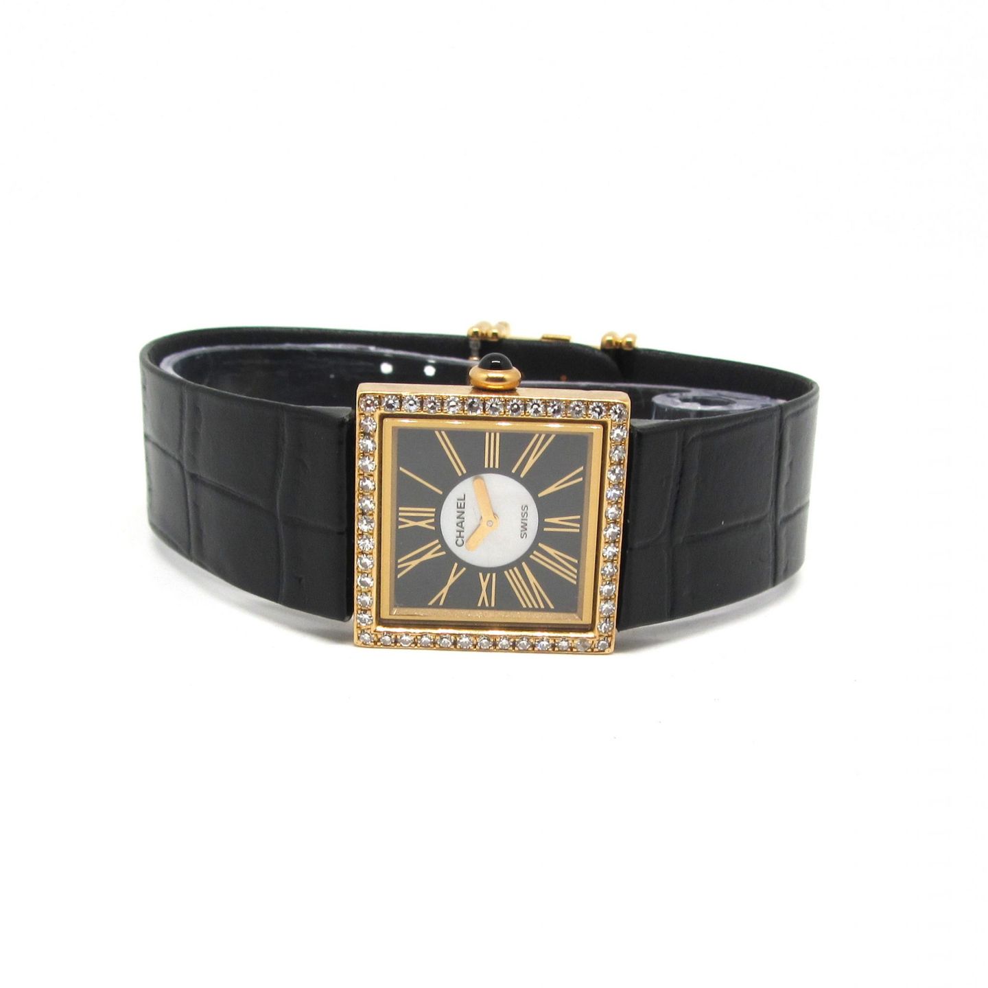 Chanel Mademoiselle H0830 (Unknown (random serial)) - Black dial 23 mm Yellow Gold case (2/6)