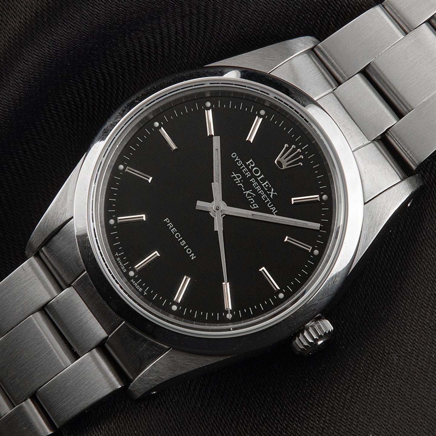 Rolex Air-King 14000 (1990) - Black dial 34 mm Steel case (3/8)