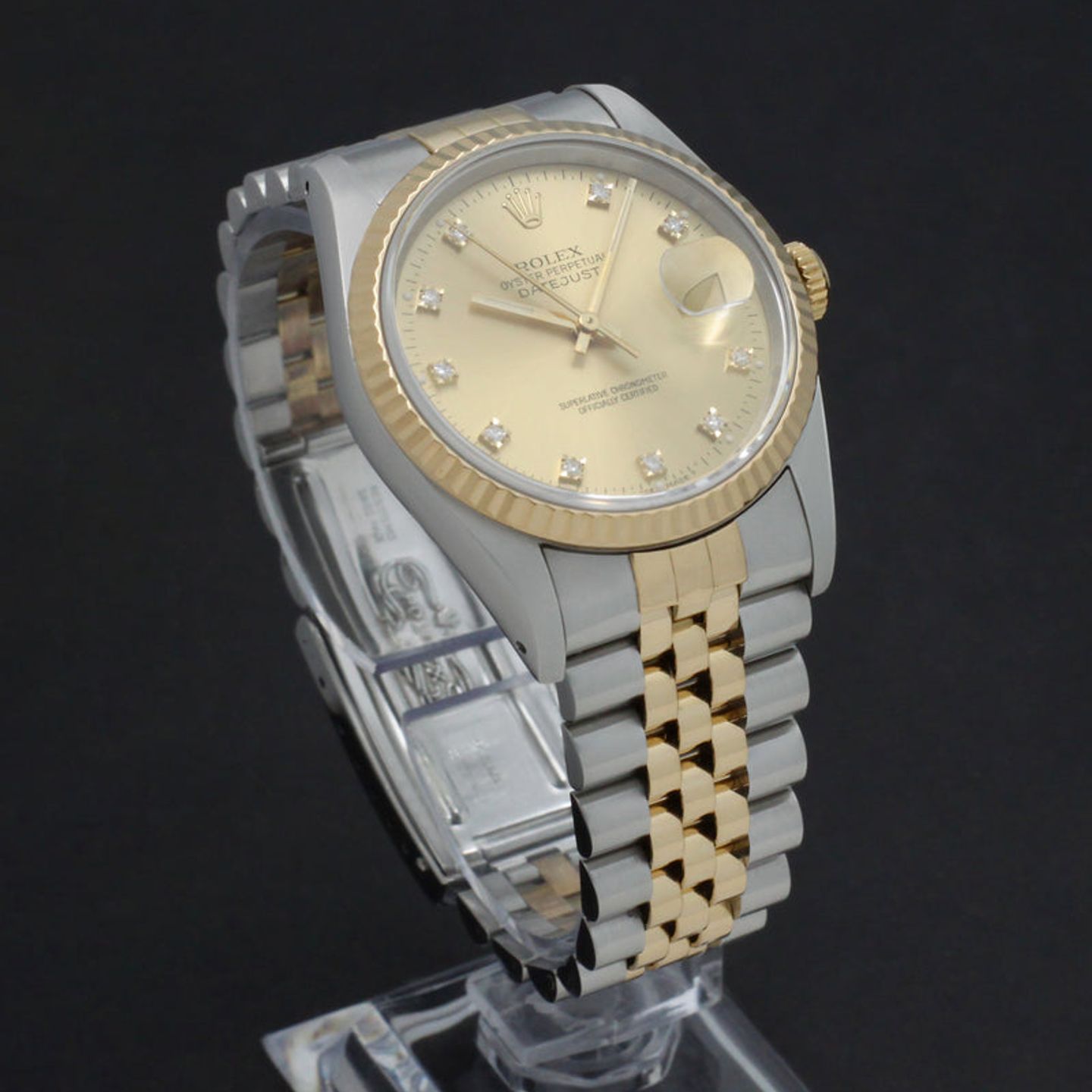 Rolex Datejust 36 16233 (1990) - Goud wijzerplaat 36mm Goud/Staal (6/7)