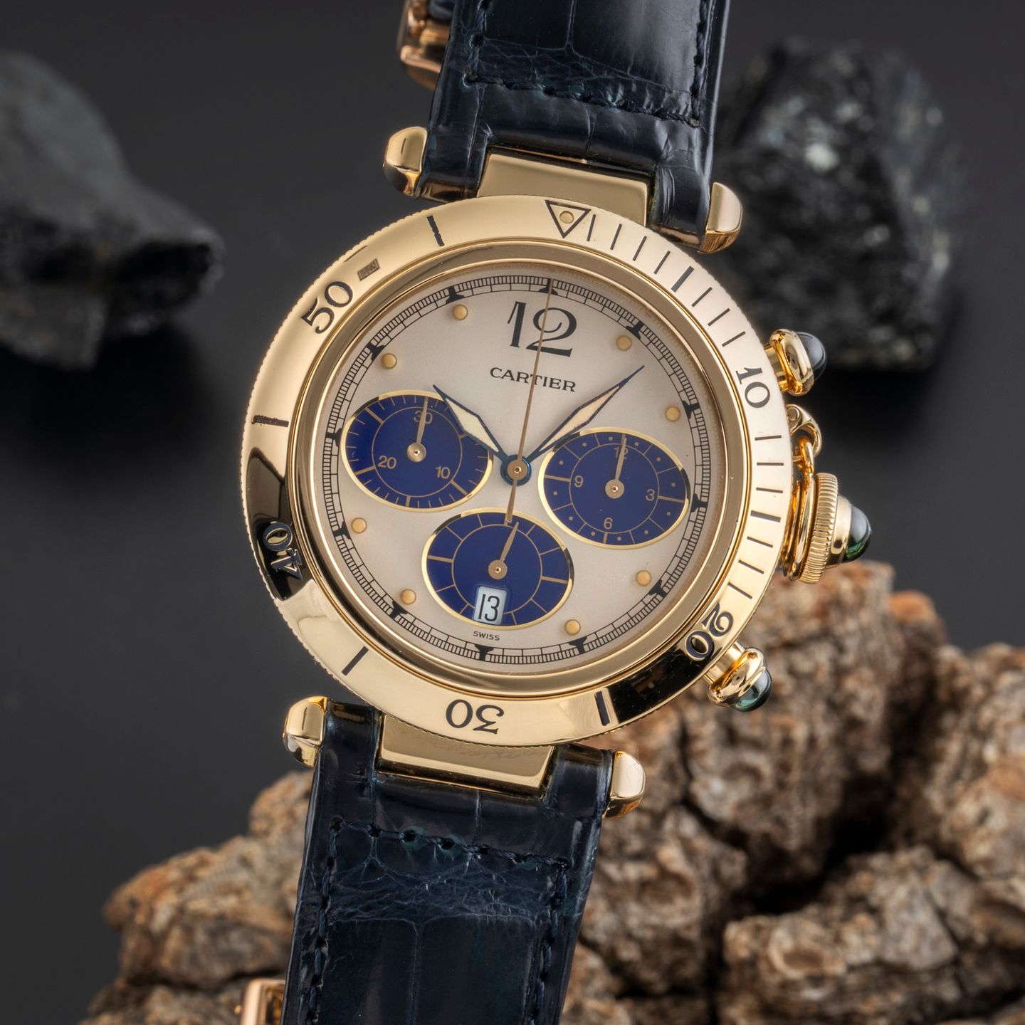 Cartier Pasha 30009 (1992) - 38mm Geelgoud (3/8)