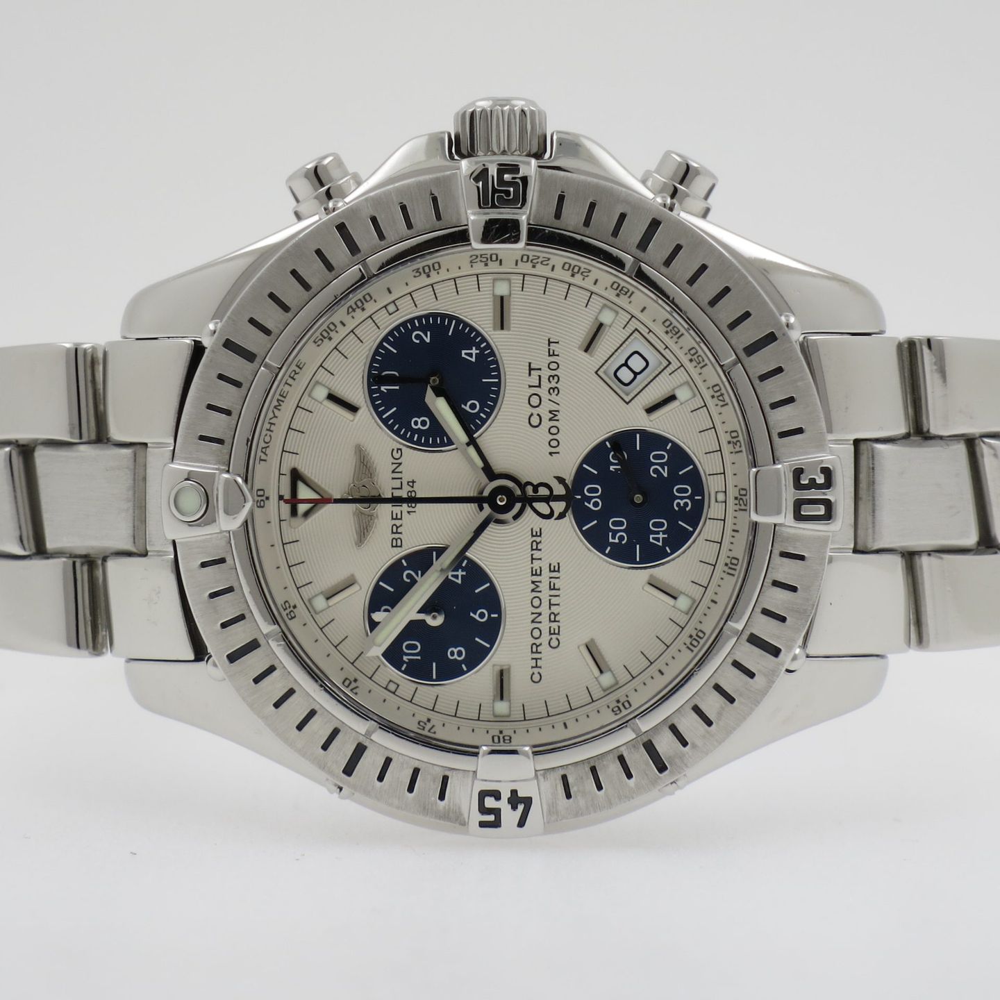 Breitling Colt Chronograph A73350 (2002) - Zilver wijzerplaat 38mm Staal (2/4)