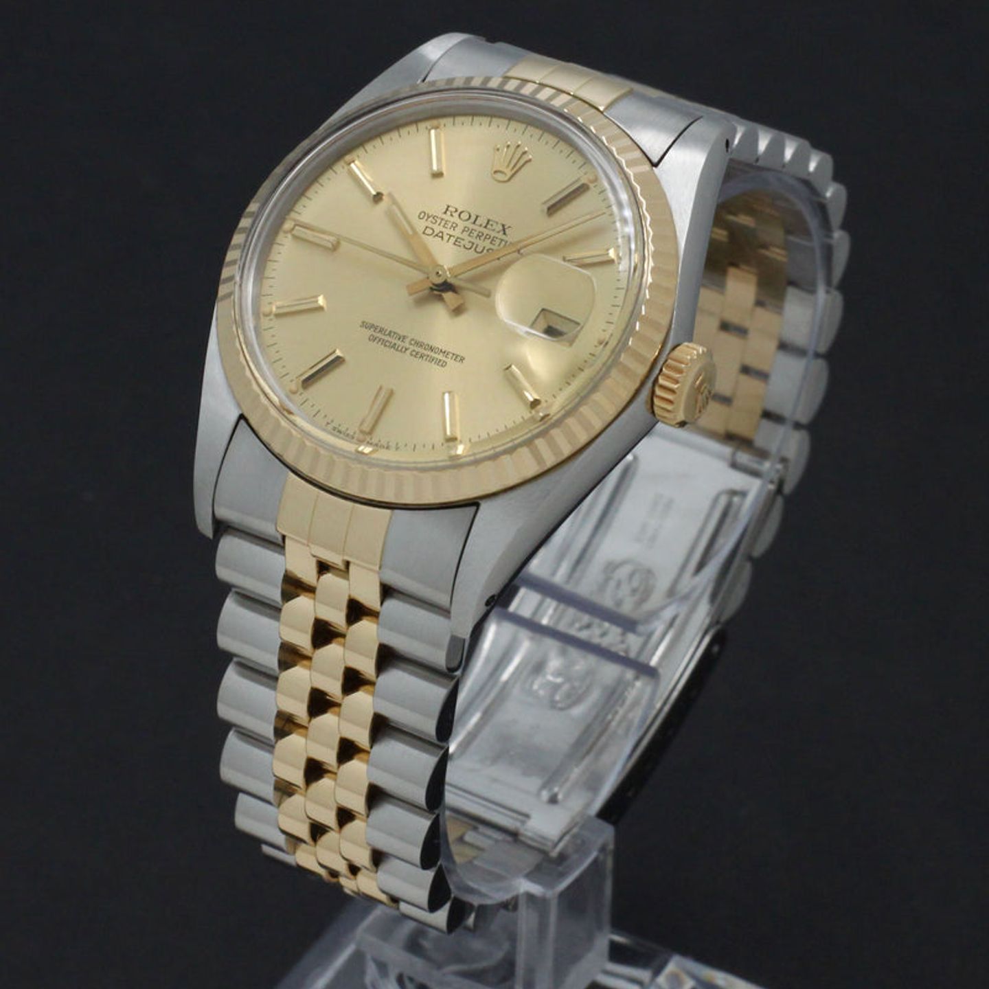 Rolex Datejust 36 16013 (1986) - Goud wijzerplaat 36mm Goud/Staal (5/7)