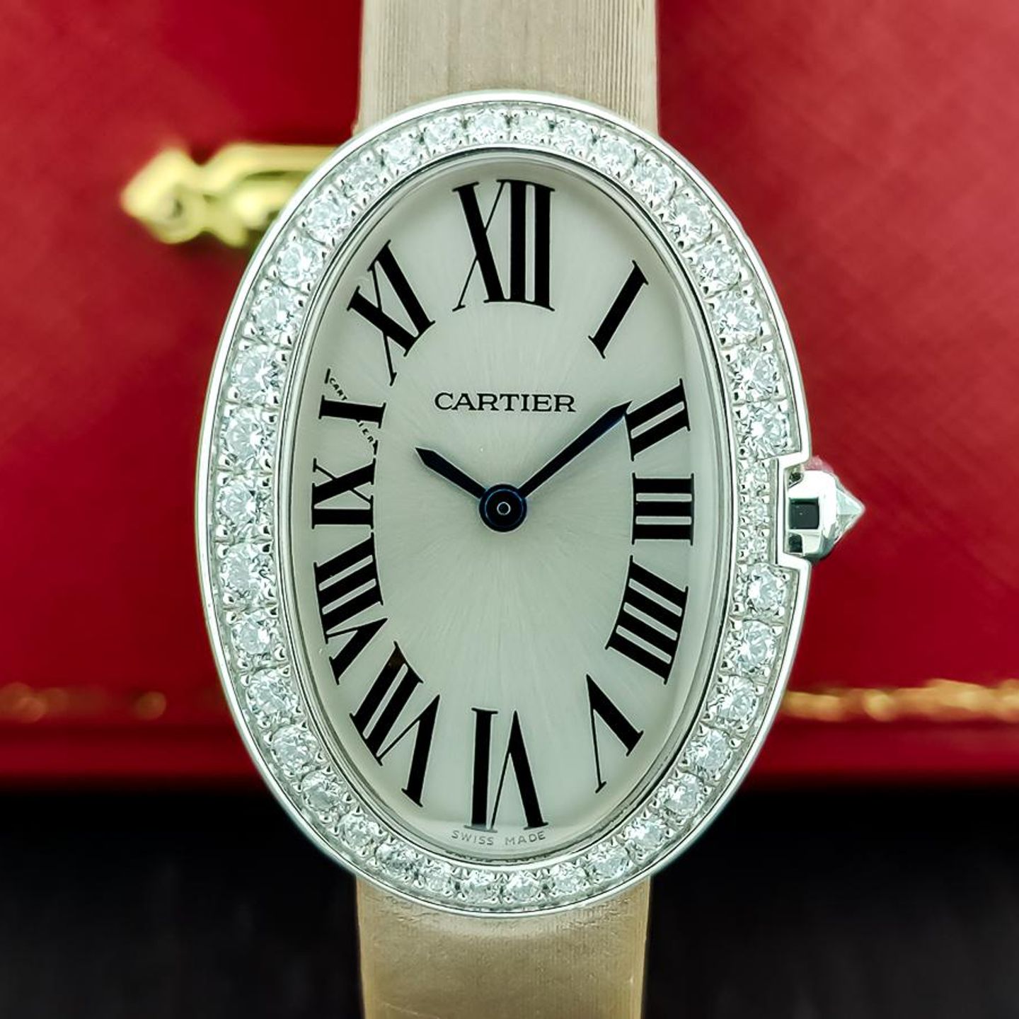 Cartier Baignoire WB520008 (2010) - Wit wijzerplaat 32mm Witgoud (1/8)