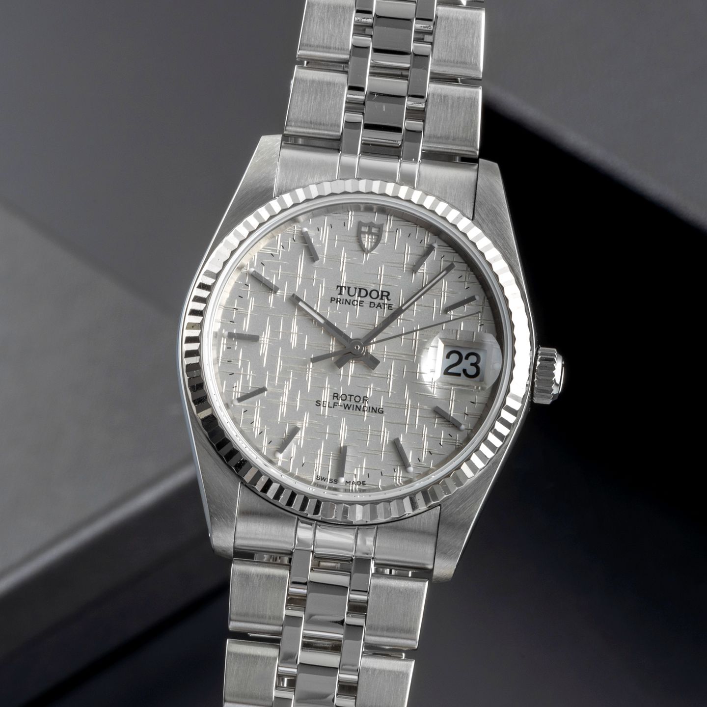 Tudor Prince Date 74034 (Onbekend (willekeurig serienummer)) - Zilver wijzerplaat 34mm Staal (3/8)