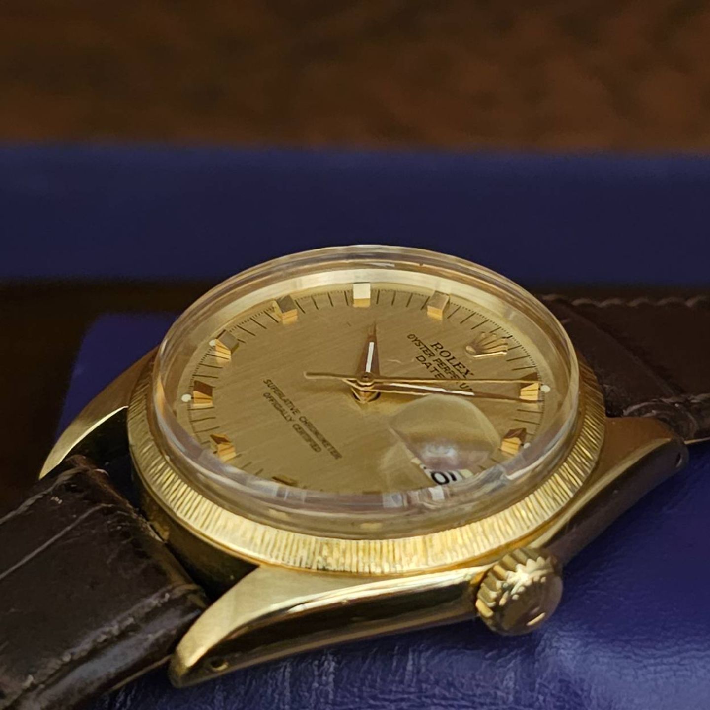 Rolex Oyster Perpetual Date 1507 (1969) - Goud wijzerplaat 34mm Geelgoud (5/5)