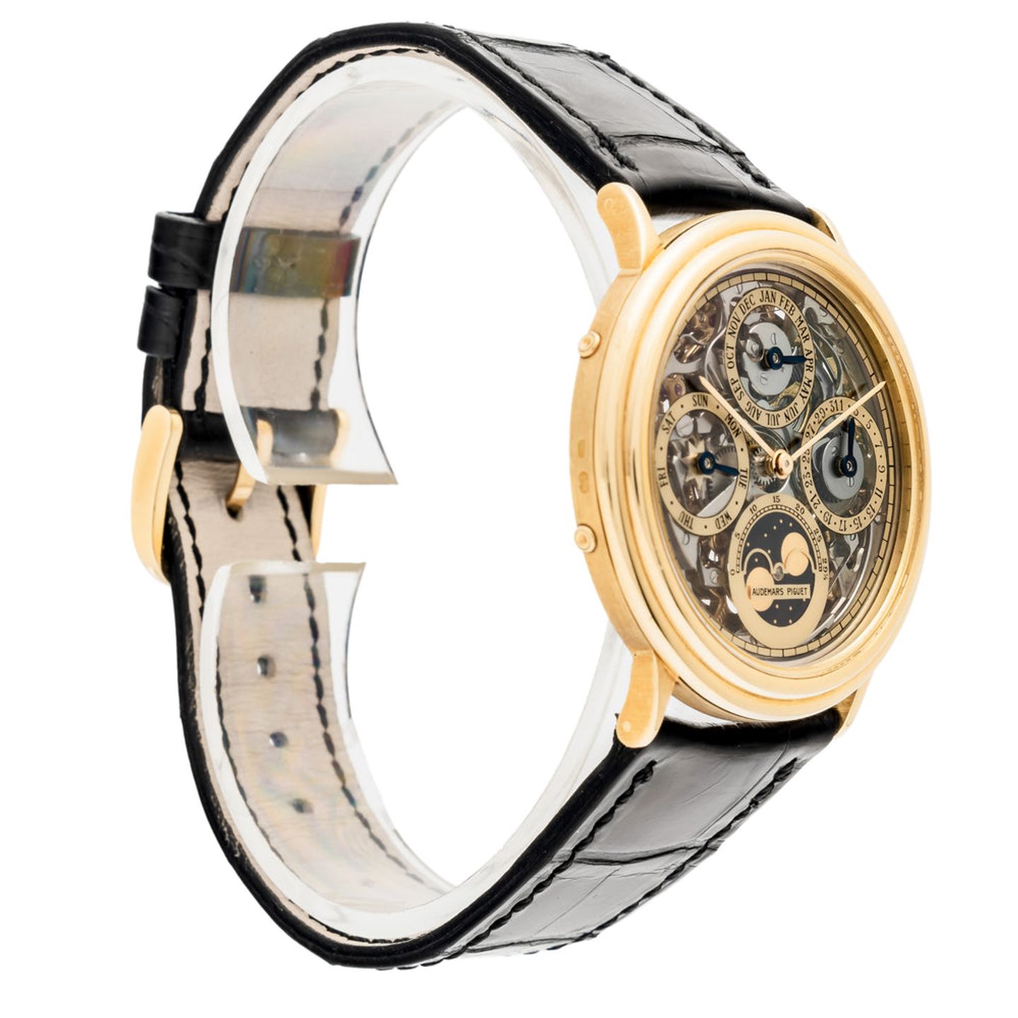 Audemars Piguet Quantieme Perpetual Calendar 25558BA (1988) - Transparant wijzerplaat 36mm Geelgoud (4/7)