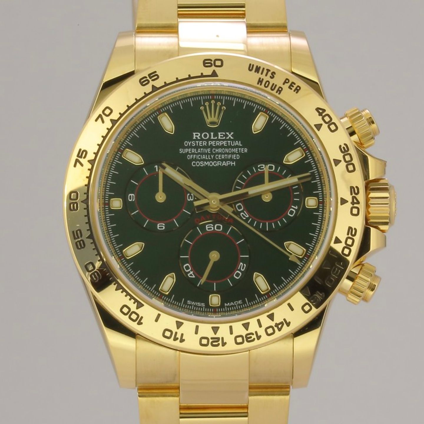 Rolex Daytona 116508 (2023) - Green dial 40 mm Yellow Gold case (7/7)