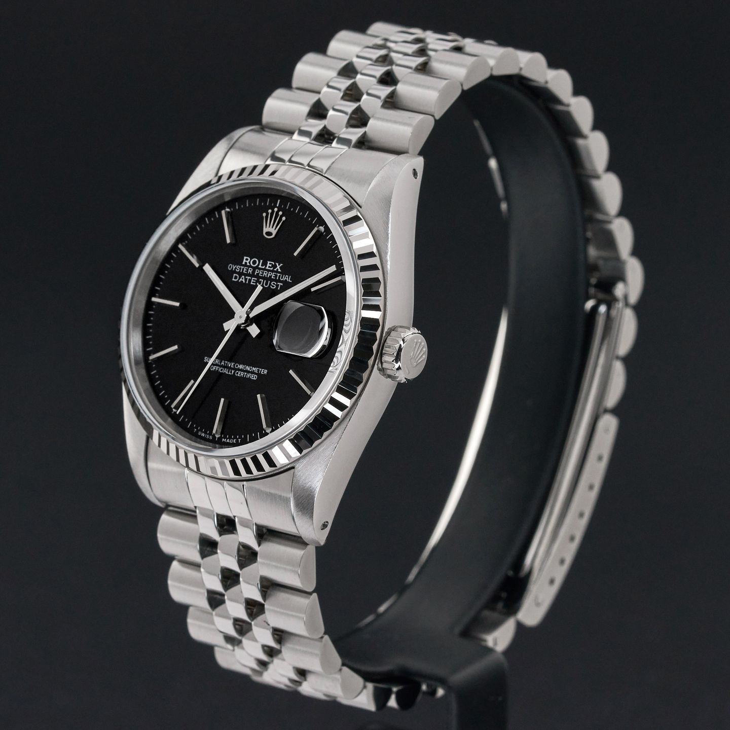 Rolex Datejust 36 16234 (1991) - Black dial 36 mm Steel case (4/8)