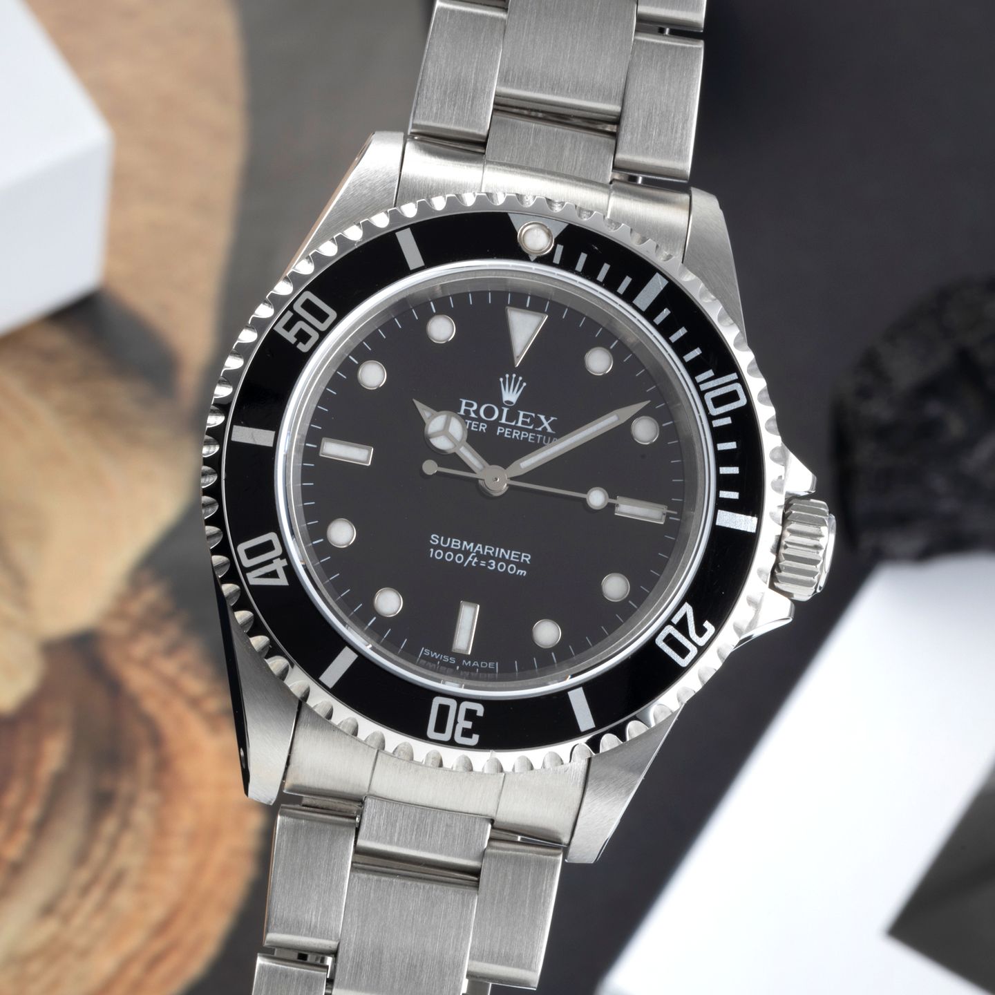 Rolex Submariner No Date 14060M (2007) - Zwart wijzerplaat 40mm Staal (3/8)