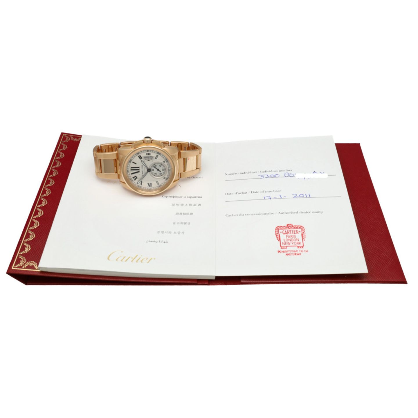 Cartier Calibre de Cartier W7100018 (2011) - Silver dial 42 mm Rose Gold case (10/14)