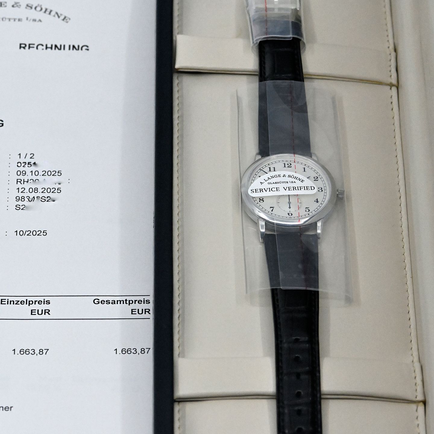 A. Lange & Söhne 1815 206.025 (2000) - Silver dial 36 mm Platinum case (6/8)