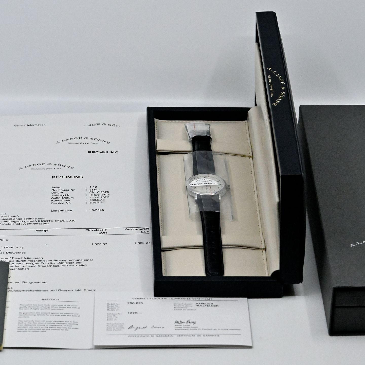 A. Lange & Söhne 1815 206.025 (2000) - Silver dial 36 mm Platinum case (3/8)