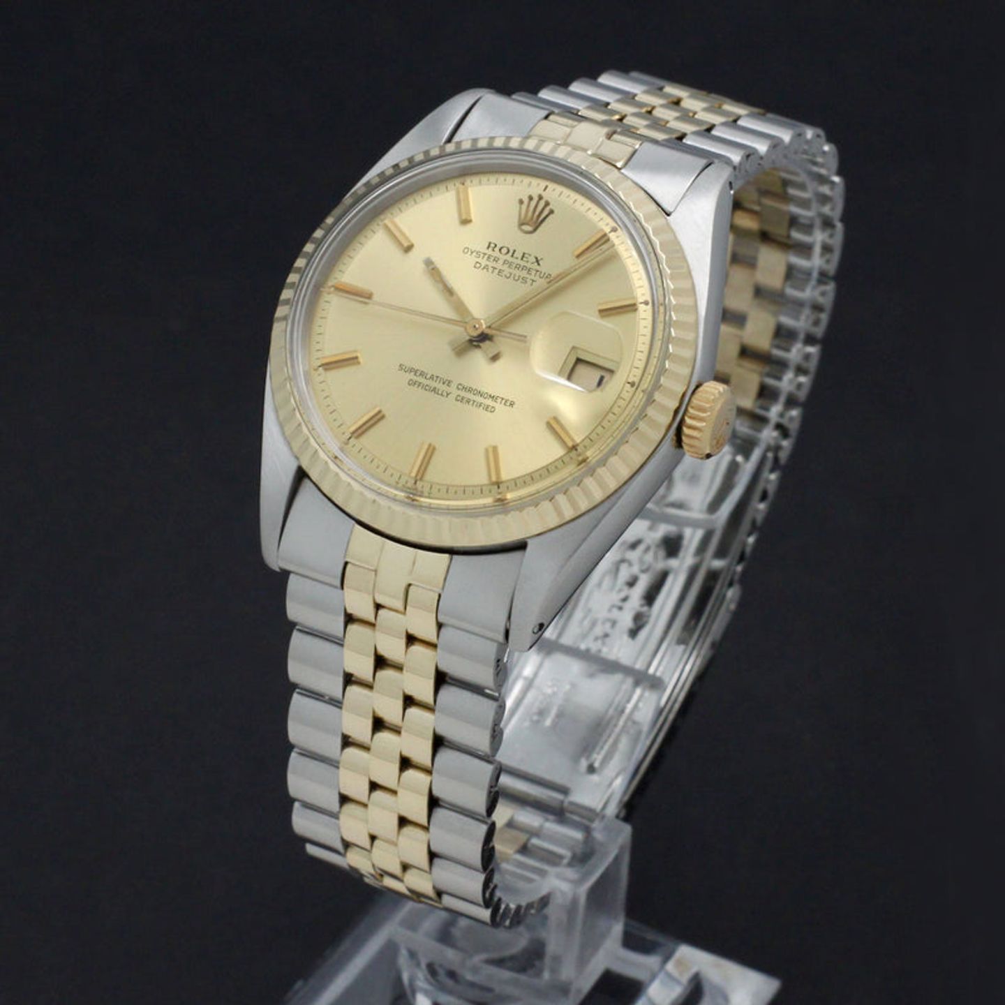 Rolex Datejust 1601 (1972) - Gold dial 36 mm Gold/Steel case (2/7)