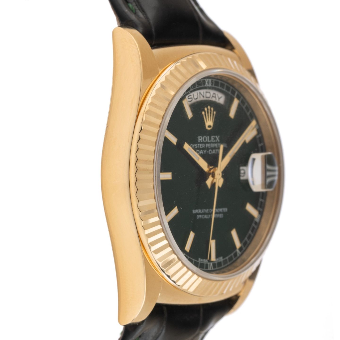 Rolex Day-Date 36 118138 (2017) - Green dial 36 mm Yellow Gold case (5/8)