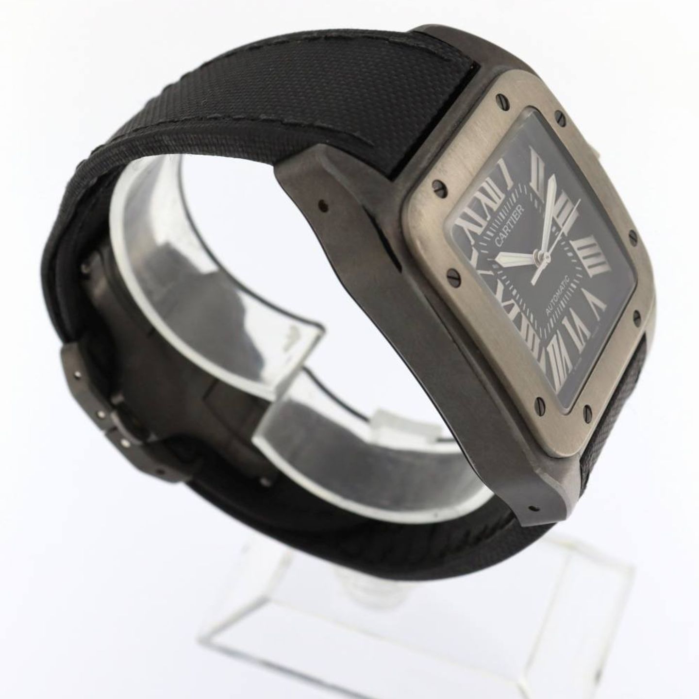 Cartier Santos 100 W2020010 (2016) - Black dial 38 mm Steel case (3/6)