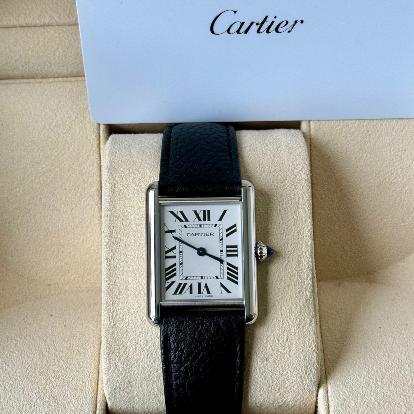 Cartier Tank WSTA0041 (2022) - Wit wijzerplaat 34mm Staal (7/7)