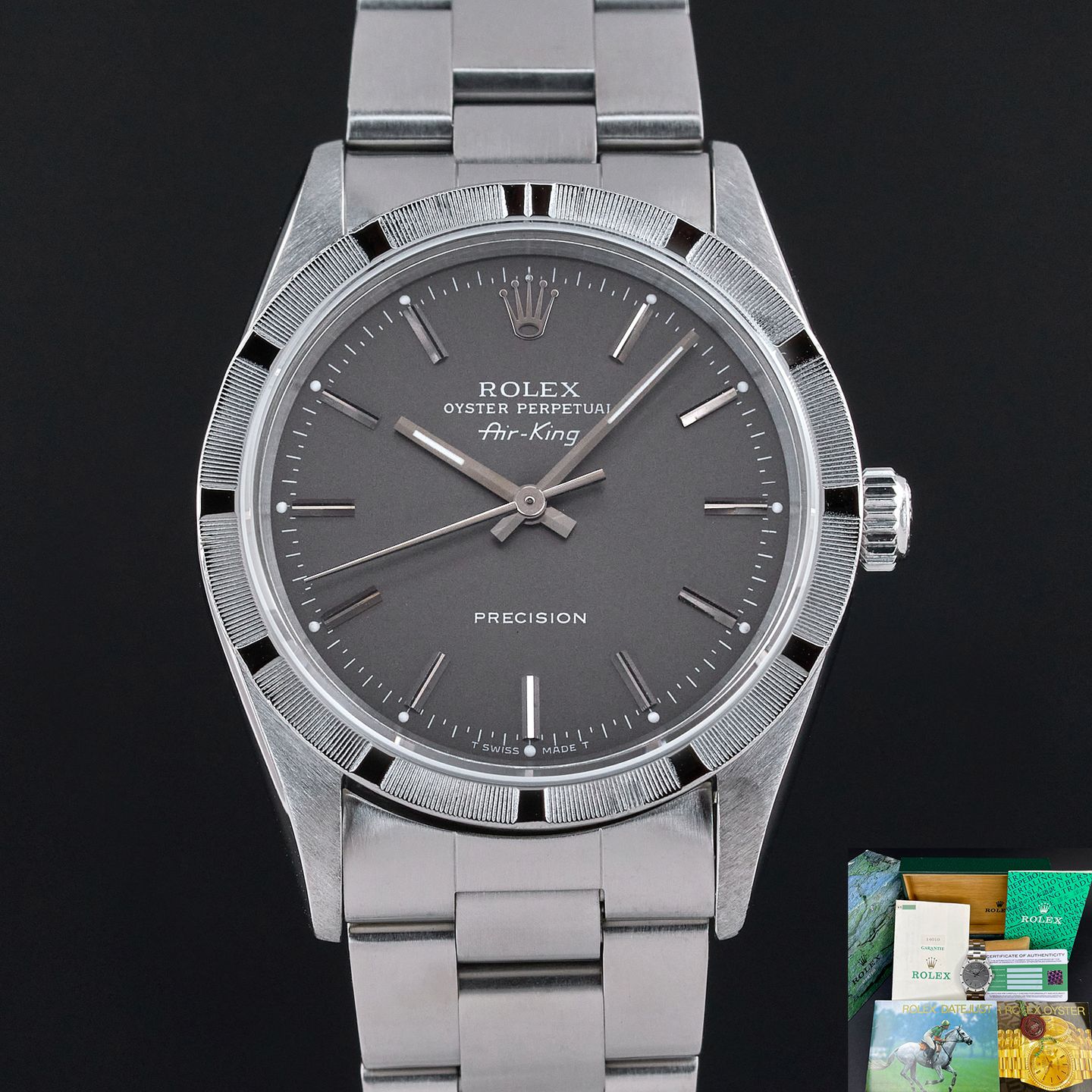 Rolex Air-King 14010 (1995) - 34mm Staal (1/8)