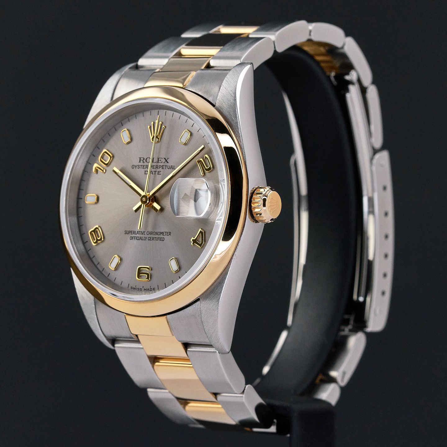 Rolex Oyster Perpetual Date 15203 (2000) - 34mm Goud/Staal (4/8)