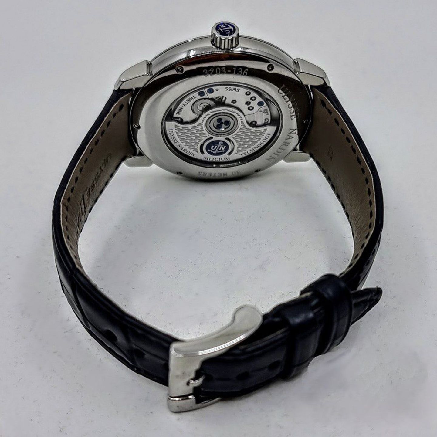 Ulysse Nardin Classico 3203-136-2/32 (2025) - Black dial 41 mm Steel case (6/8)