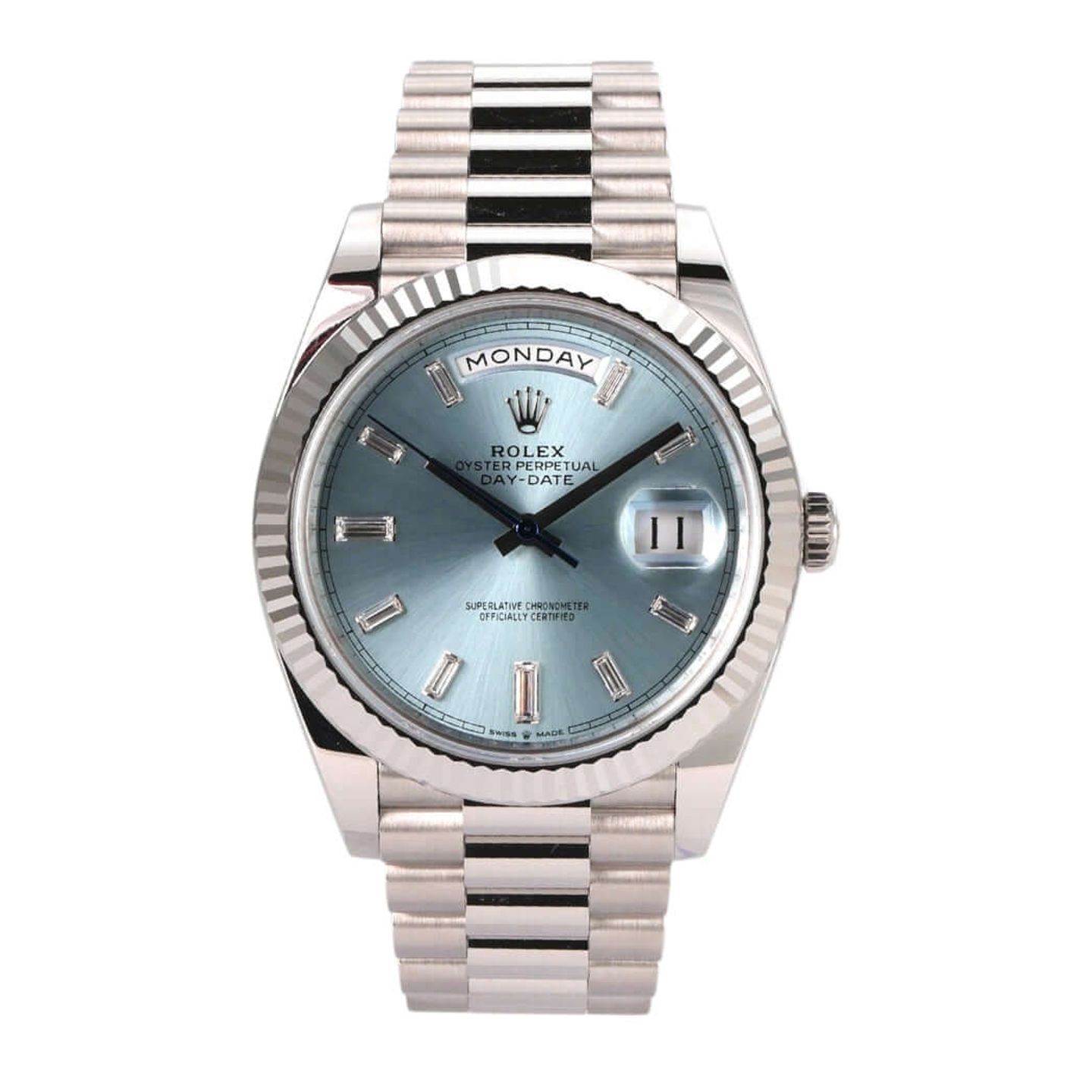 Rolex Day-Date 40 228236 (2024) - Blue dial 40 mm Platinum case (2/8)