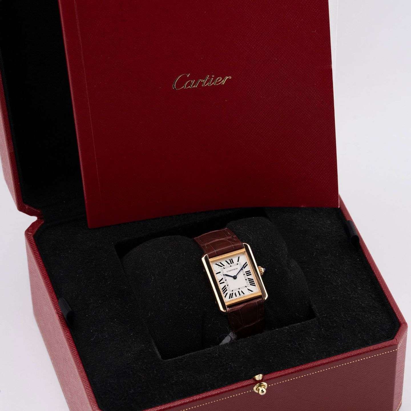 Cartier Tank Solo W5200024 (2013) - Zilver wijzerplaat 31mm Roségoud (7/7)