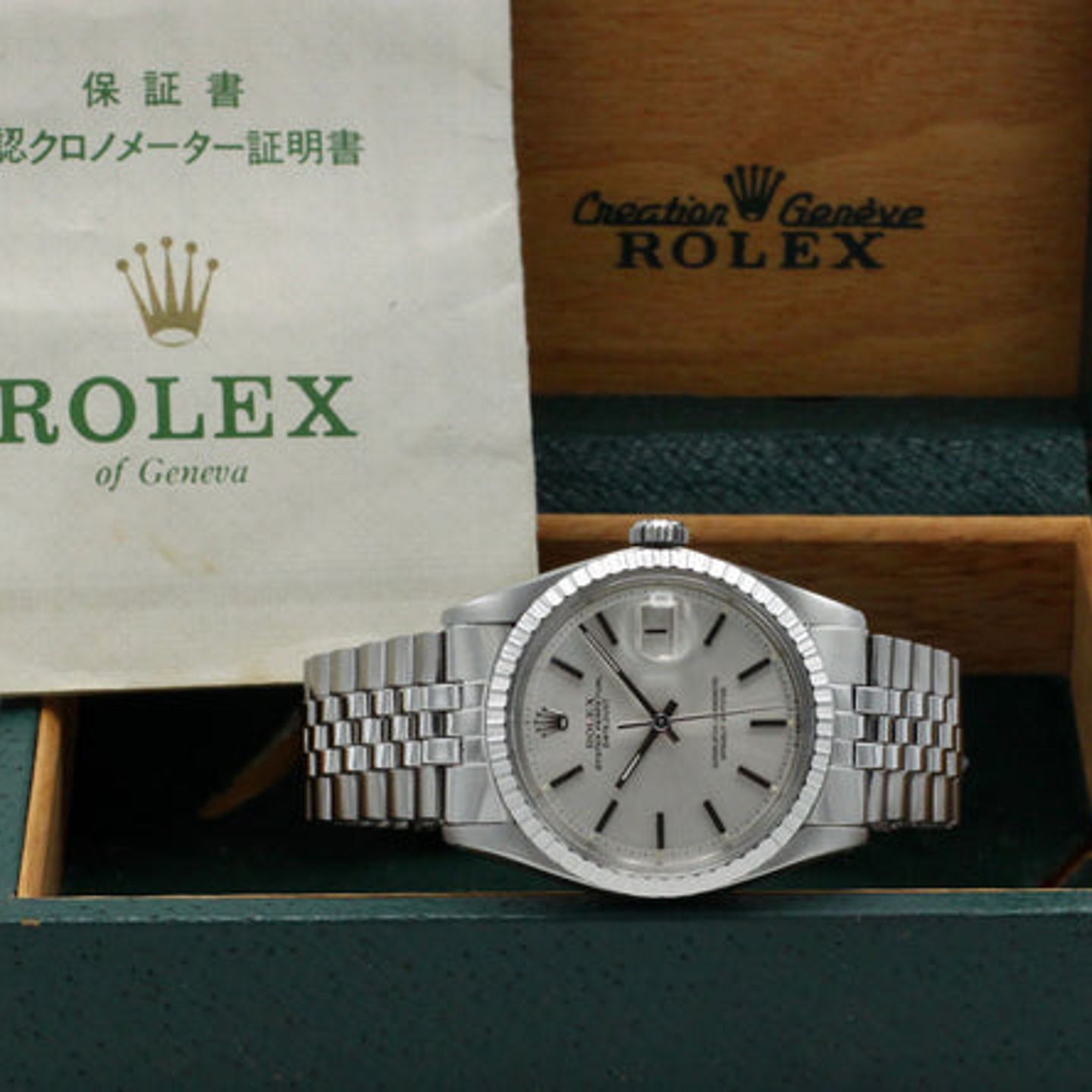 Rolex Datejust 1603 (1977) - Zilver wijzerplaat 36mm Staal (3/8)