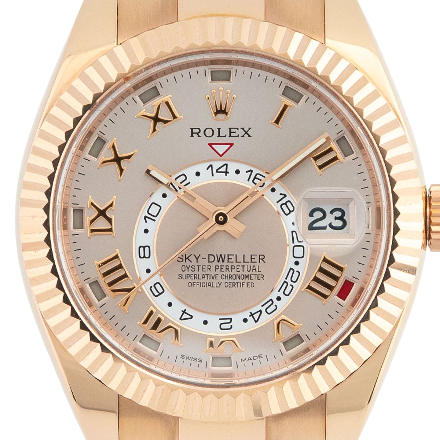 Rolex Sky-Dweller 326935 (2015) - Silver dial 42 mm Rose Gold case (2/6)