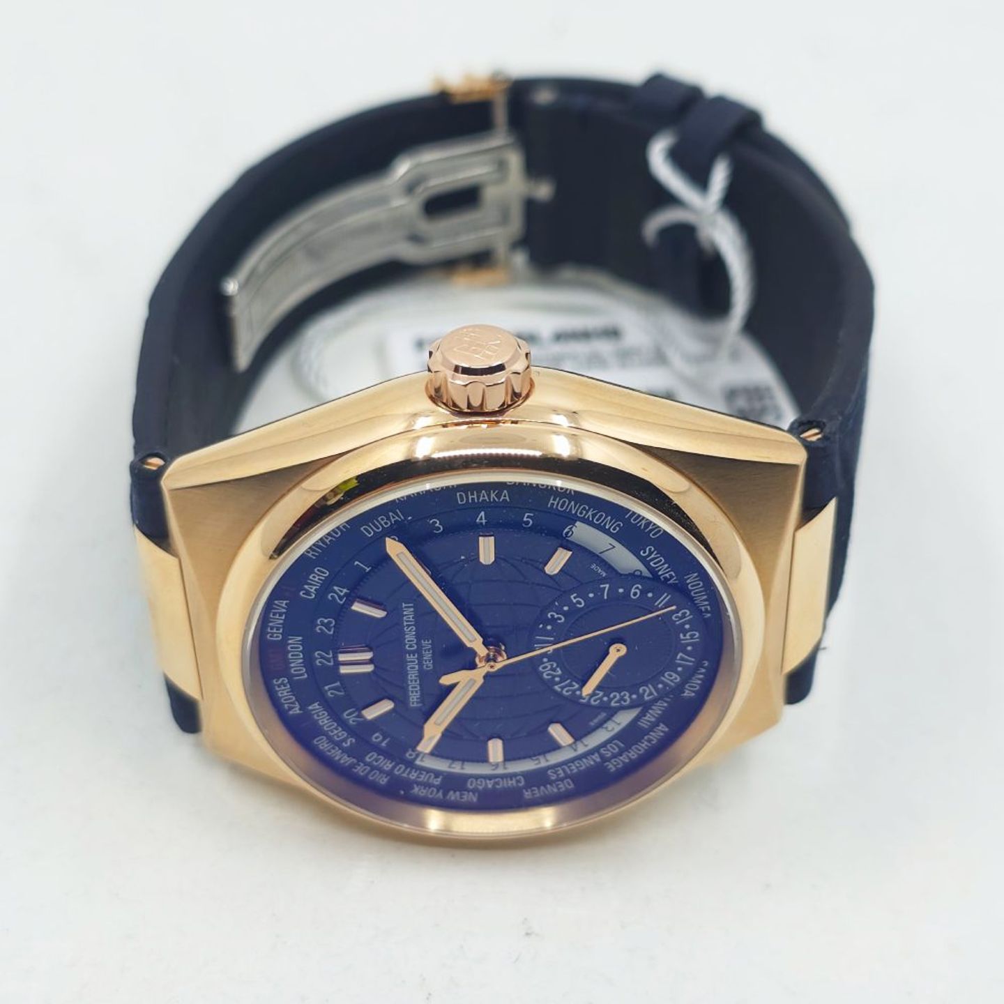 Frederique Constant Manufacture Worldtimer FC-718BL4NH9 (2025) - Zwart wijzerplaat 20mm Staal (5/8)