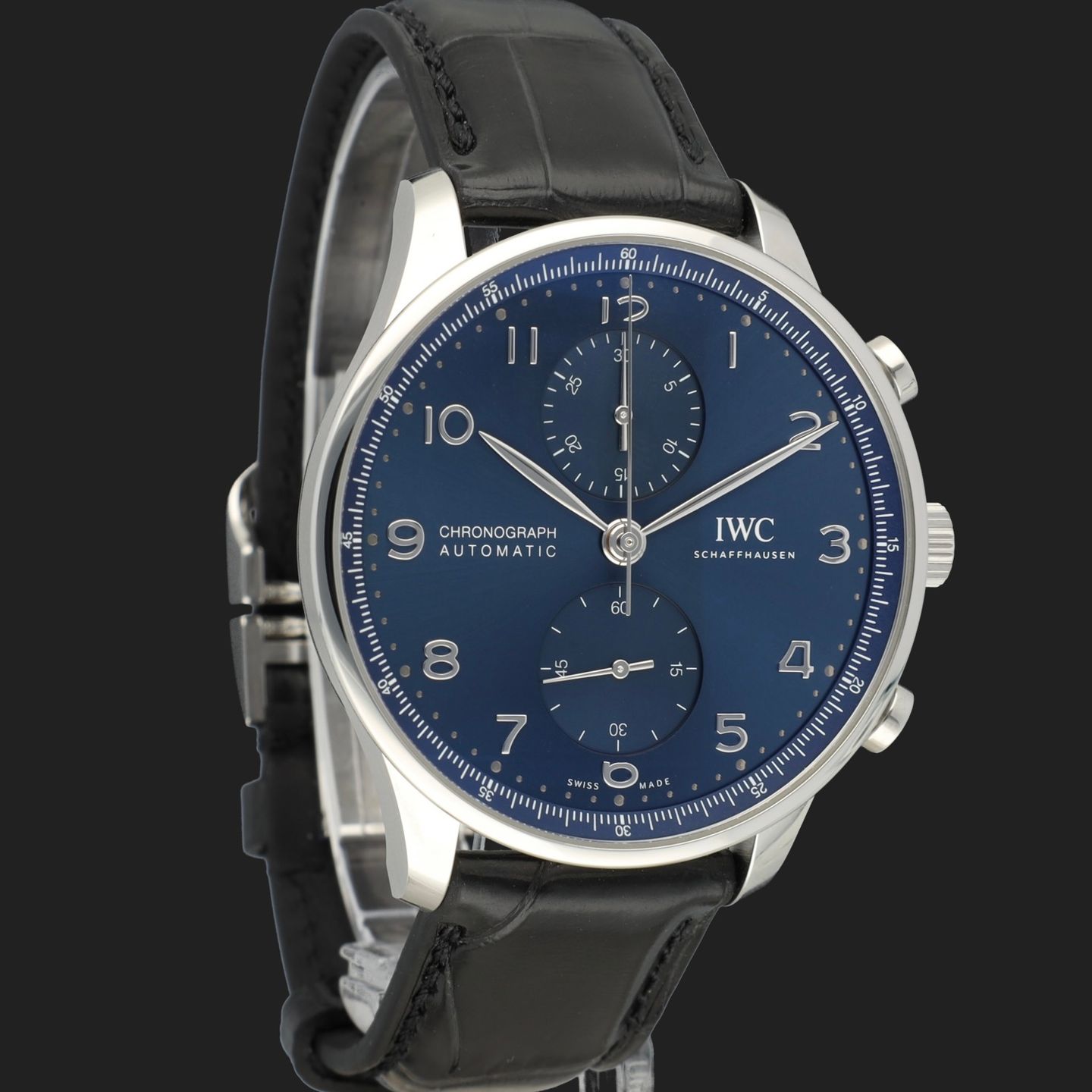 IWC Portuguese Chronograph IW371606 (2023) - Blue dial 41 mm Steel case (4/8)