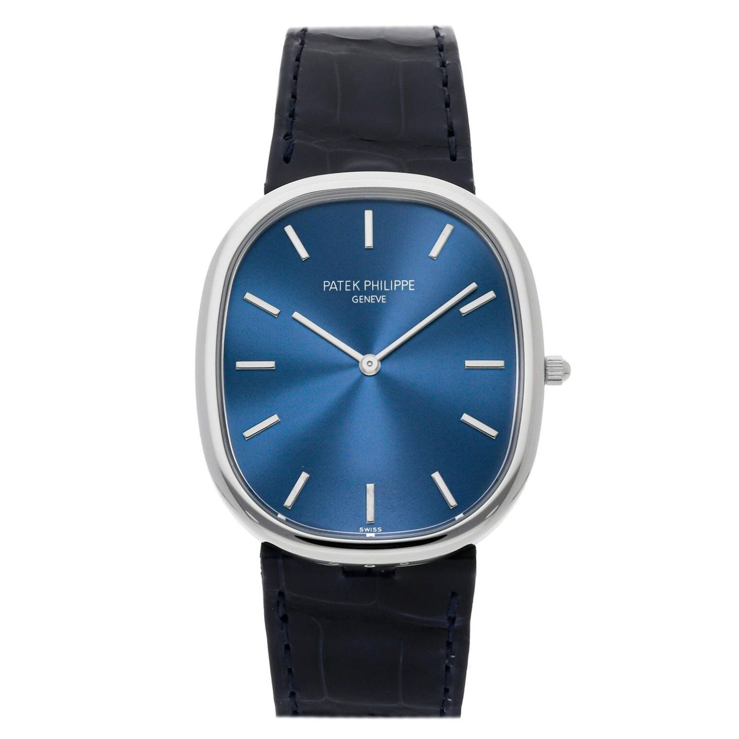 Patek Philippe Golden Ellipse 5738P-001 (2022) - Blauw wijzerplaat 35mm Platina (1/6)