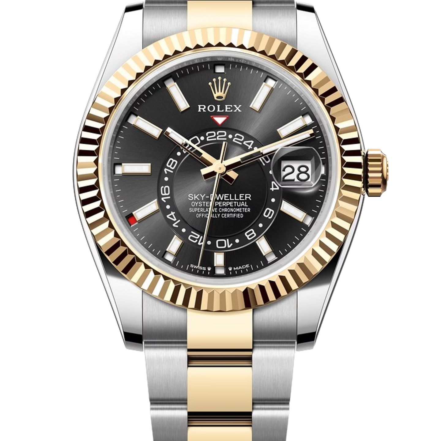 Rolex Sky-Dweller 336933 (2025) - Black dial 42 mm Gold/Steel case (1/1)