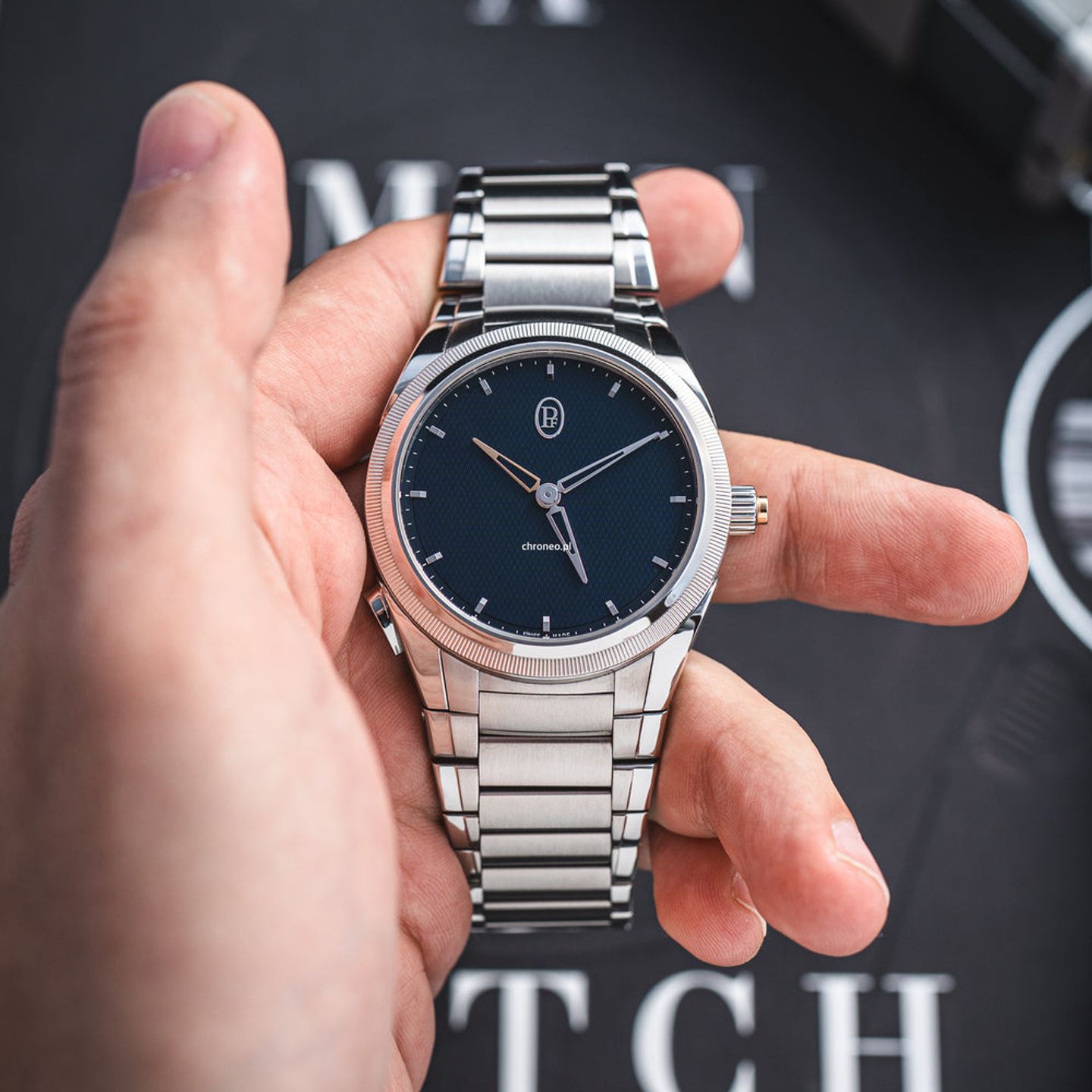 Parmigiani Fleurier Tonda PFC905-1020001-100182 (2022) - Blue dial 41 mm Steel case (3/8)