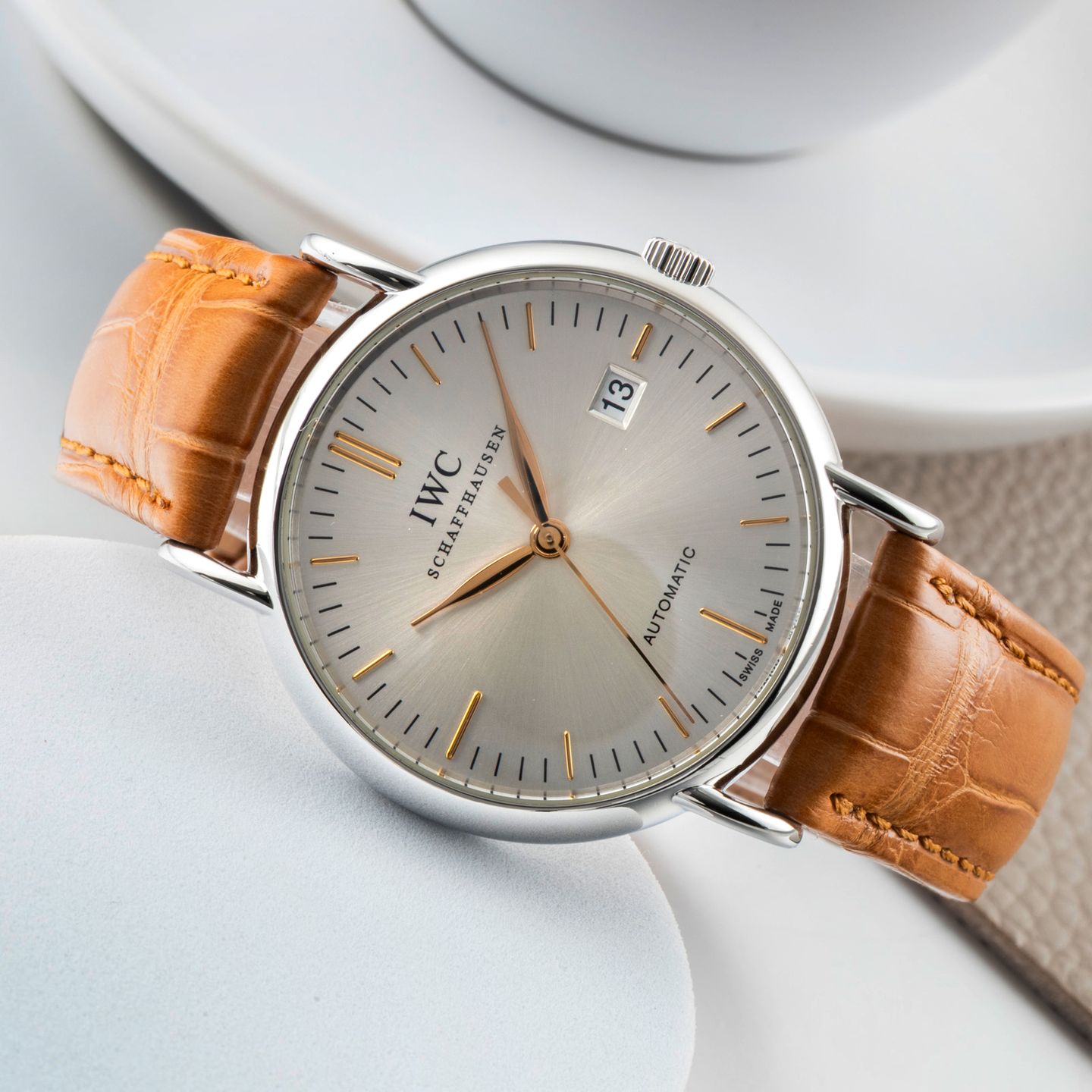 IWC Portofino Automatic IW356303 (2008) - Silver dial 39 mm Steel case (2/8)