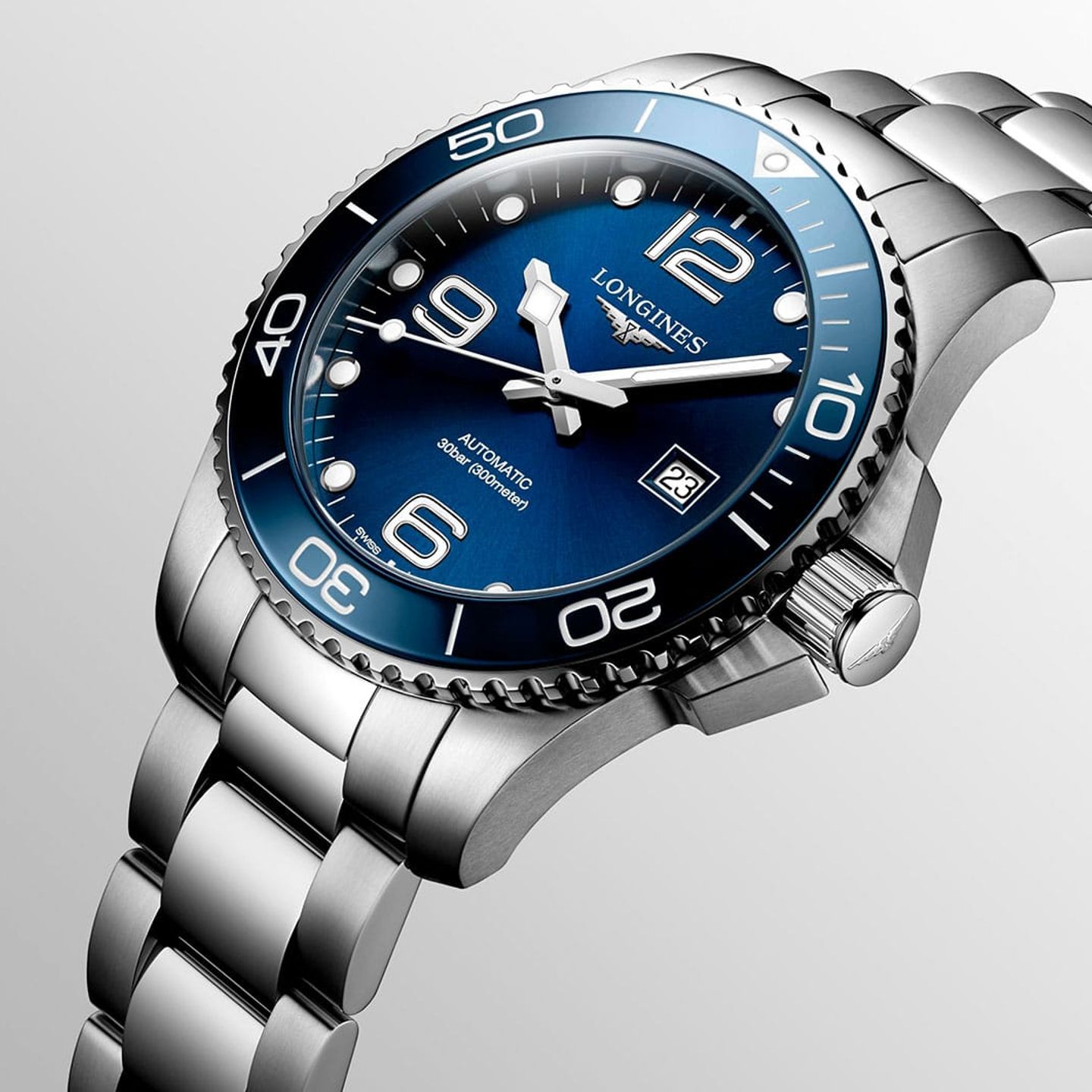 Longines HydroConquest L3.782.4.96.6 (2024) - Blauw wijzerplaat 43mm Staal (1/1)