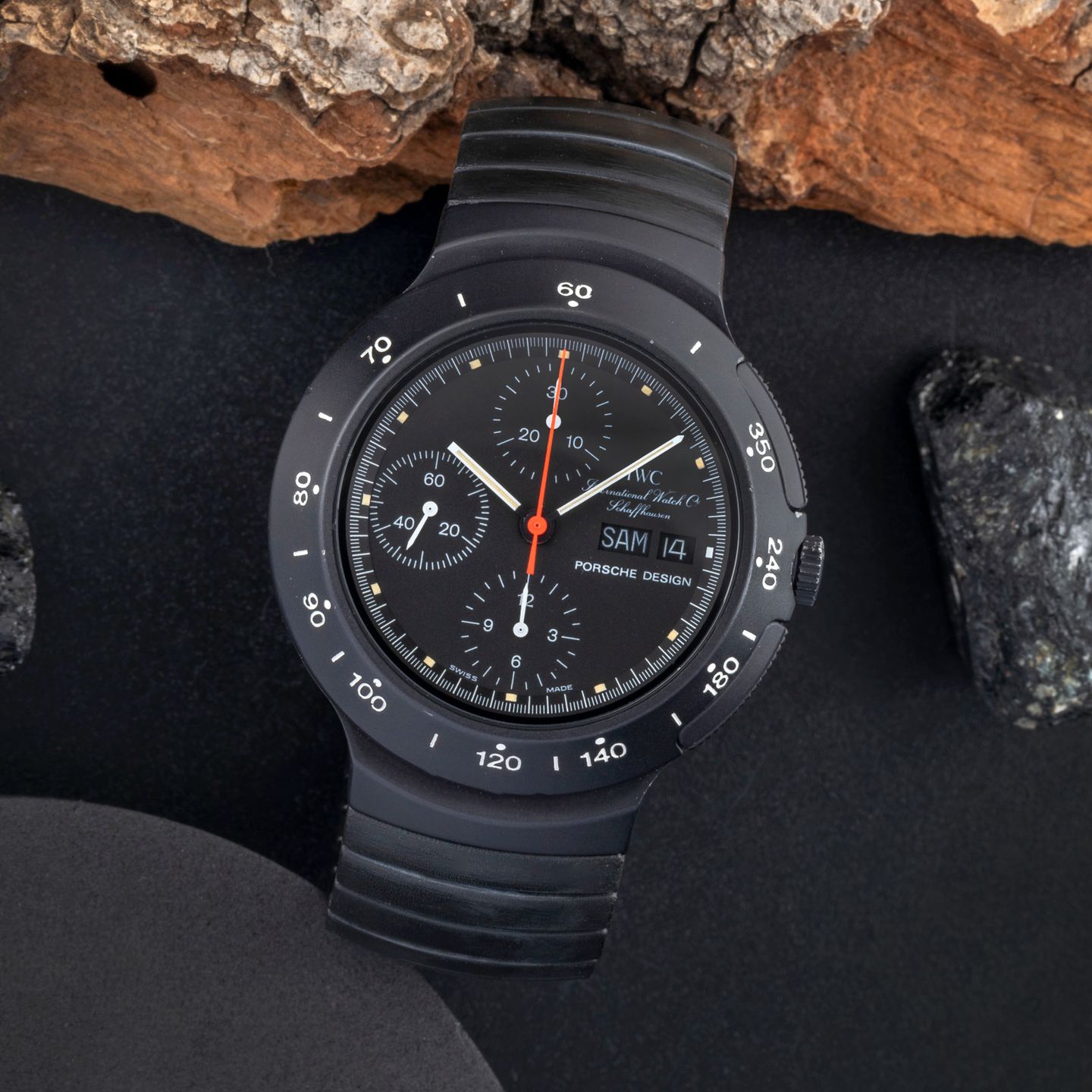 IWC Porsche Design IW3701 (1989) - Zwart wijzerplaat 41mm (1/8)