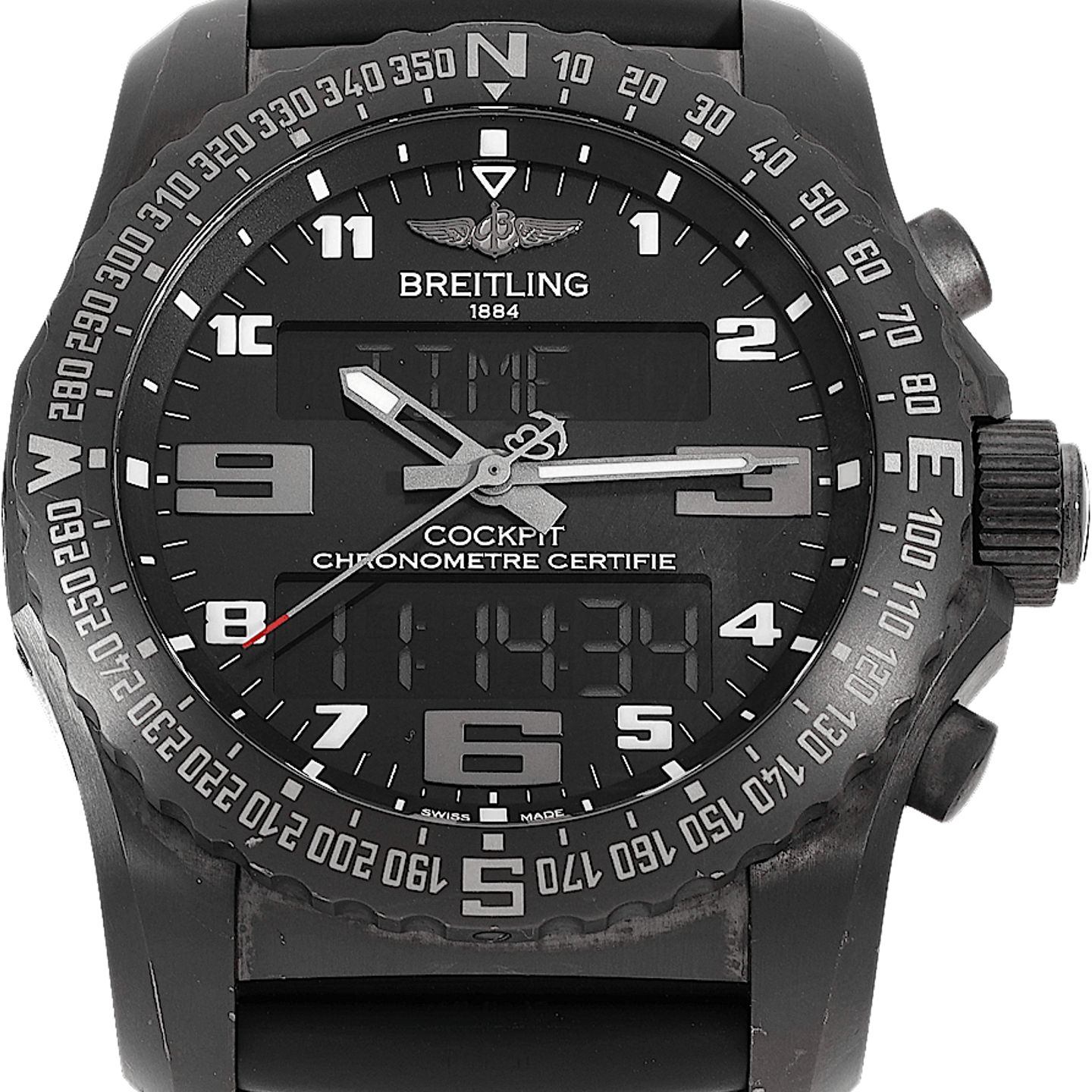 Breitling Cockpit B50 VB501022/BD41/176V (Unknown (random serial)) - Black dial 46 mm Titanium case (2/5)