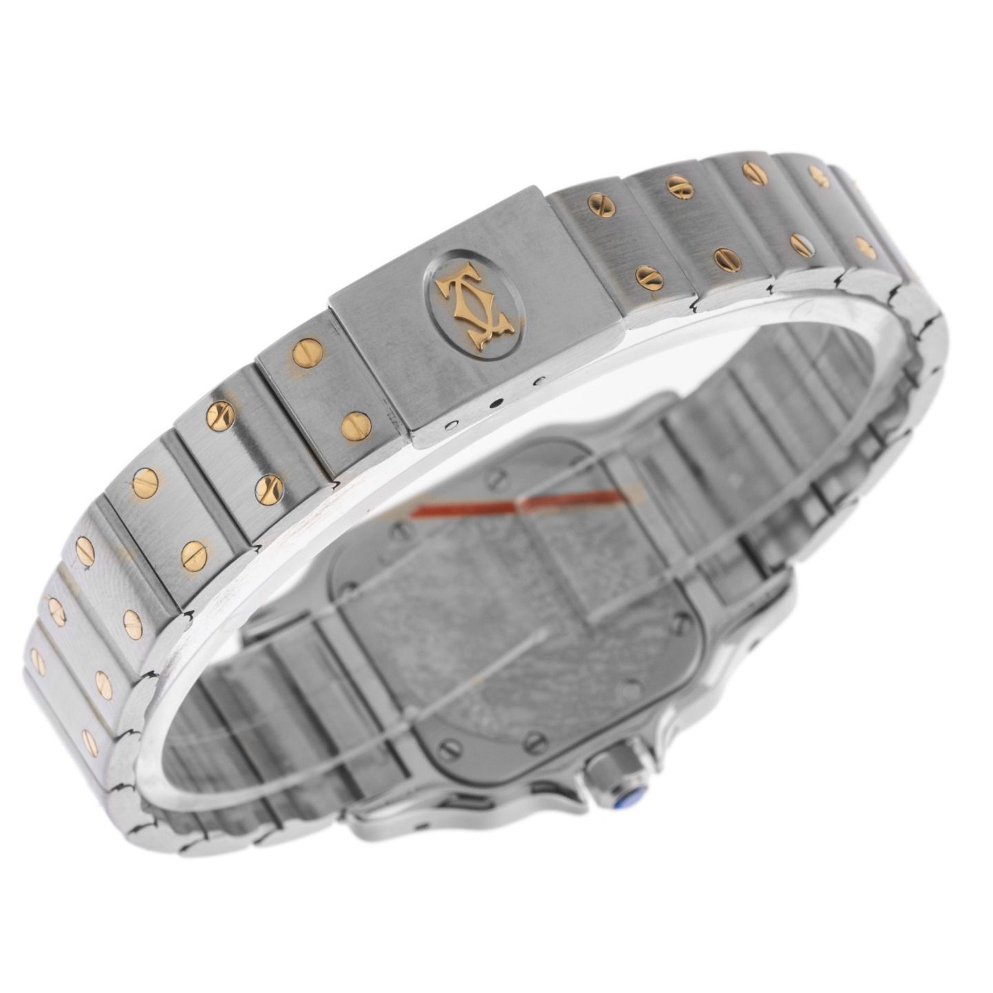 Cartier Santos 119901 (1990) - White dial 29 mm Gold/Steel case (7/8)