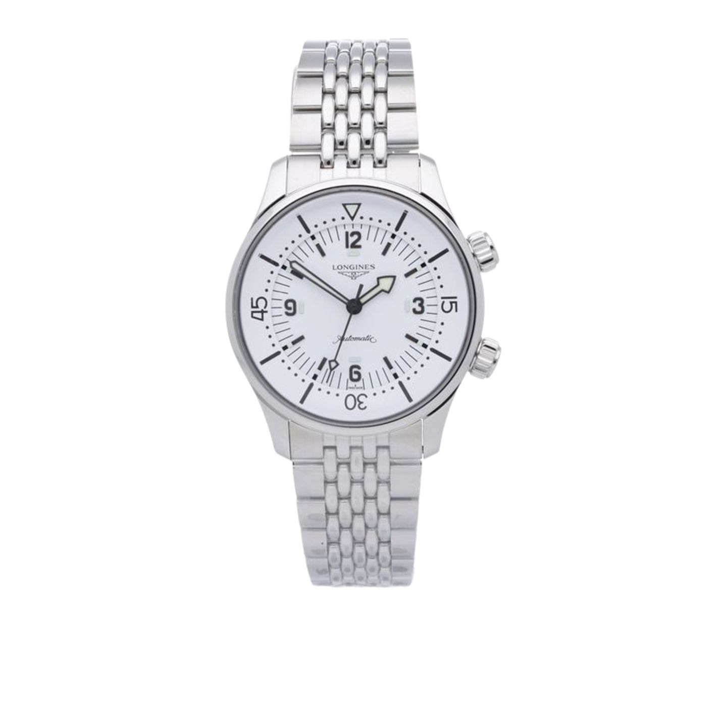 Longines Legend Diver L3.764.4.16.6 (2025) - Wit wijzerplaat 39mm Staal (1/7)